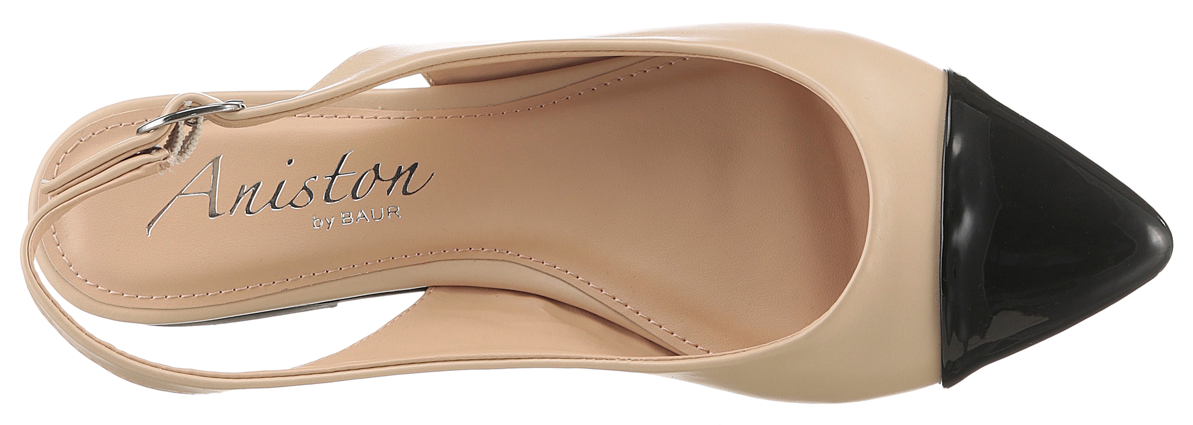 Aniston SHOES Slingpumps, Flat, Sommerschuh, Lackspitze - in schmaler Form