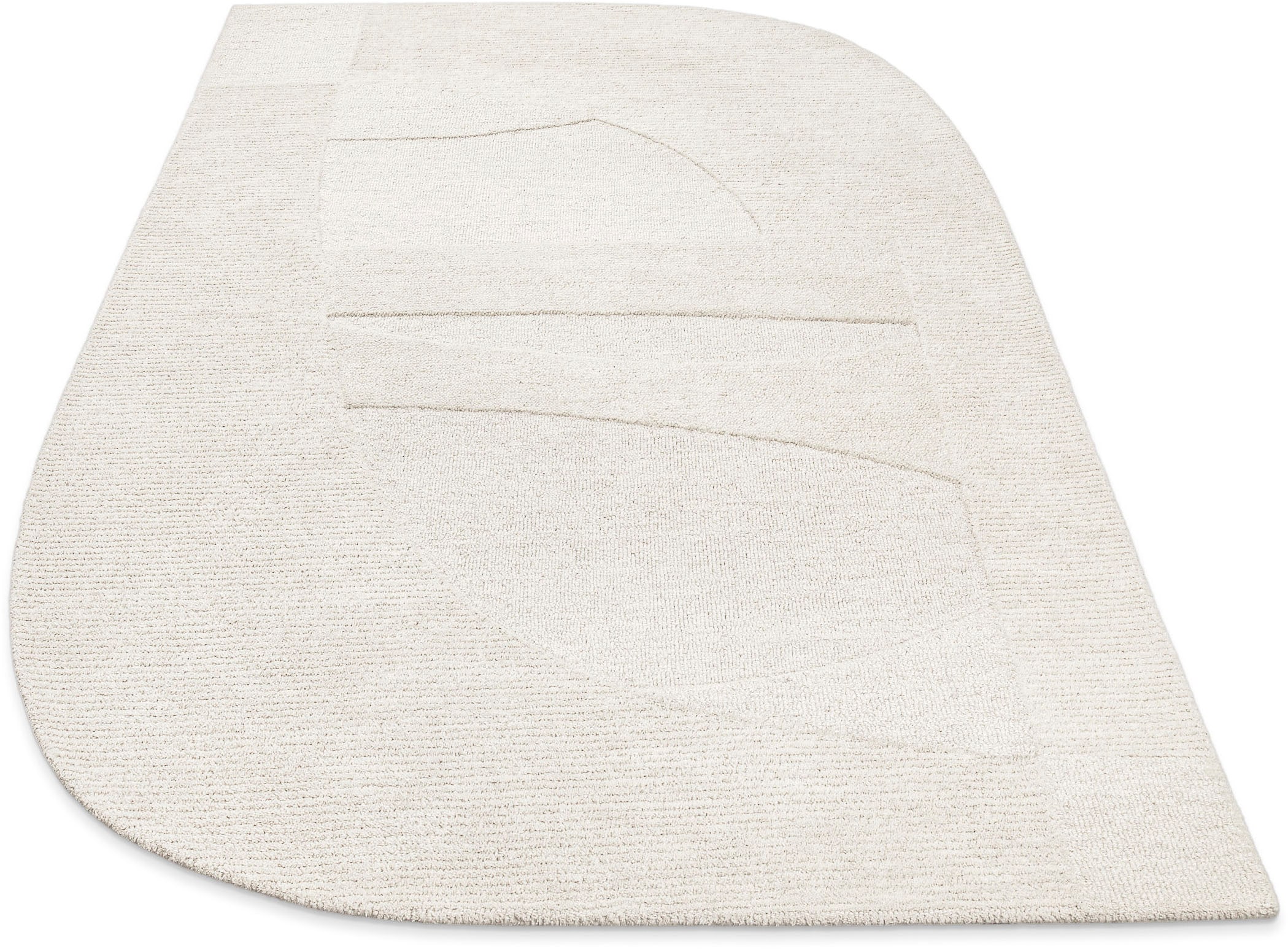 Wecon home Tapis »Dodo« Rectangulaire 10 mm Höhe Wollteppich, asymmetrisch, hochwertig, handgetuftet, robust, modern