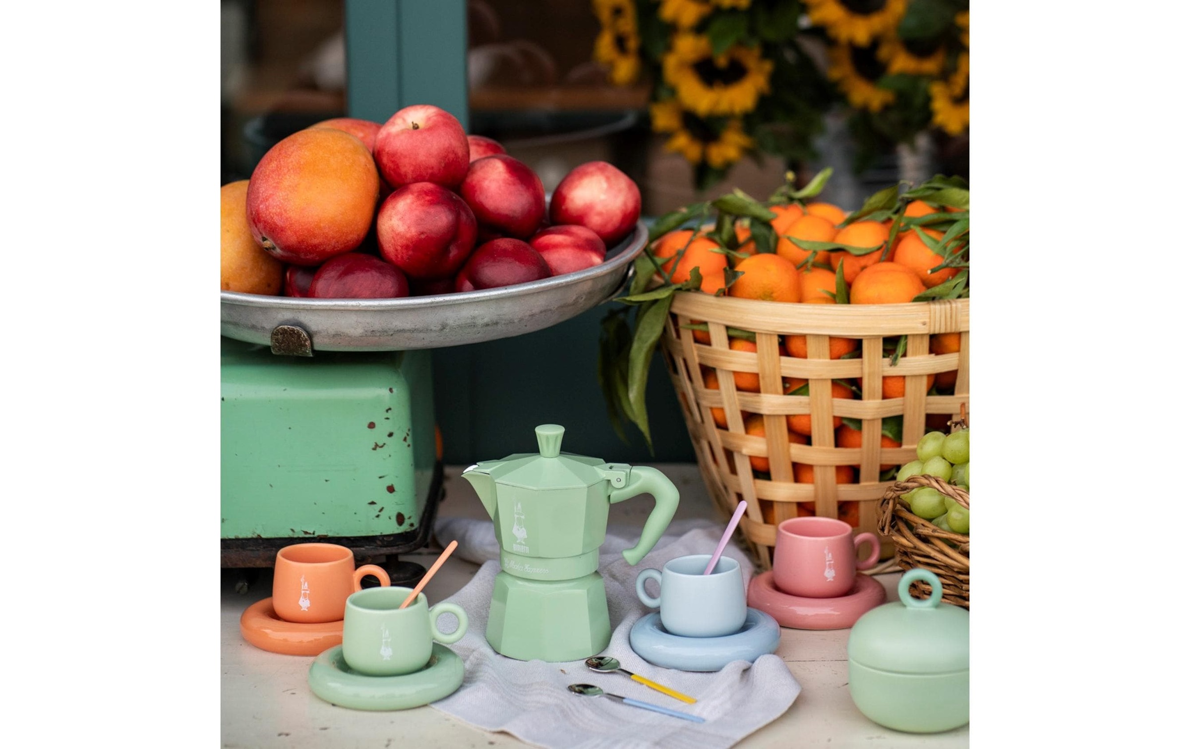 BIALETTI Espressotasse »Espressotasse Set grün,orange,blau, pink 60 ml, 1 Stück«