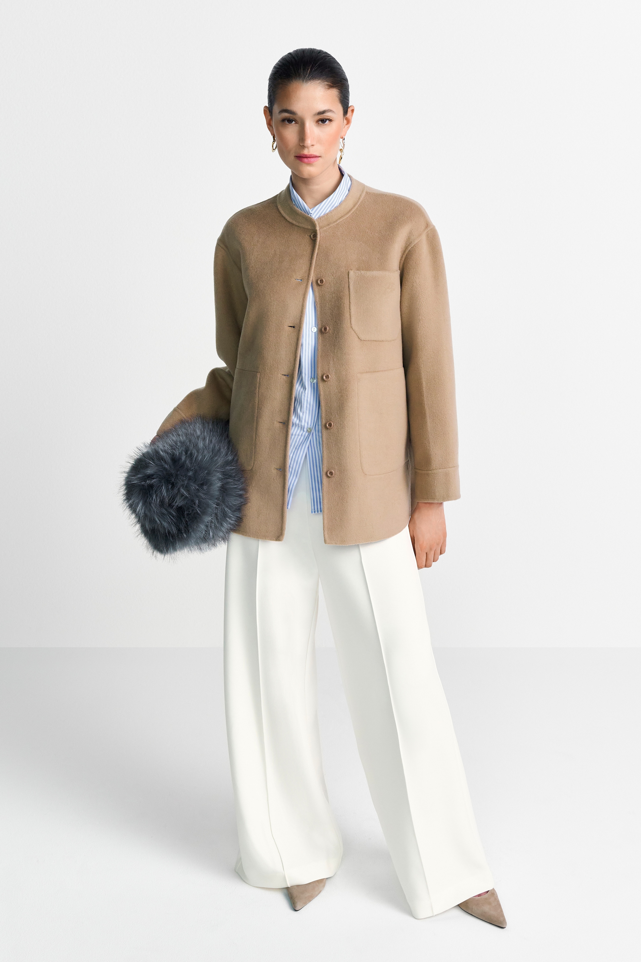 RICHROYAL Hemdjacke Overshirt, Stehkragen