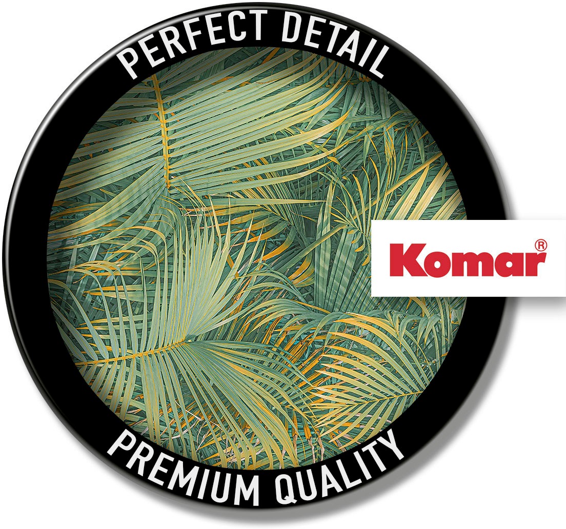 Komar Fototapete »Digitaldruck Vlies - Neon Fern - Grösse 200 x 250 cm«, bedruckt, Wohnzimmer, Schlafzimmer