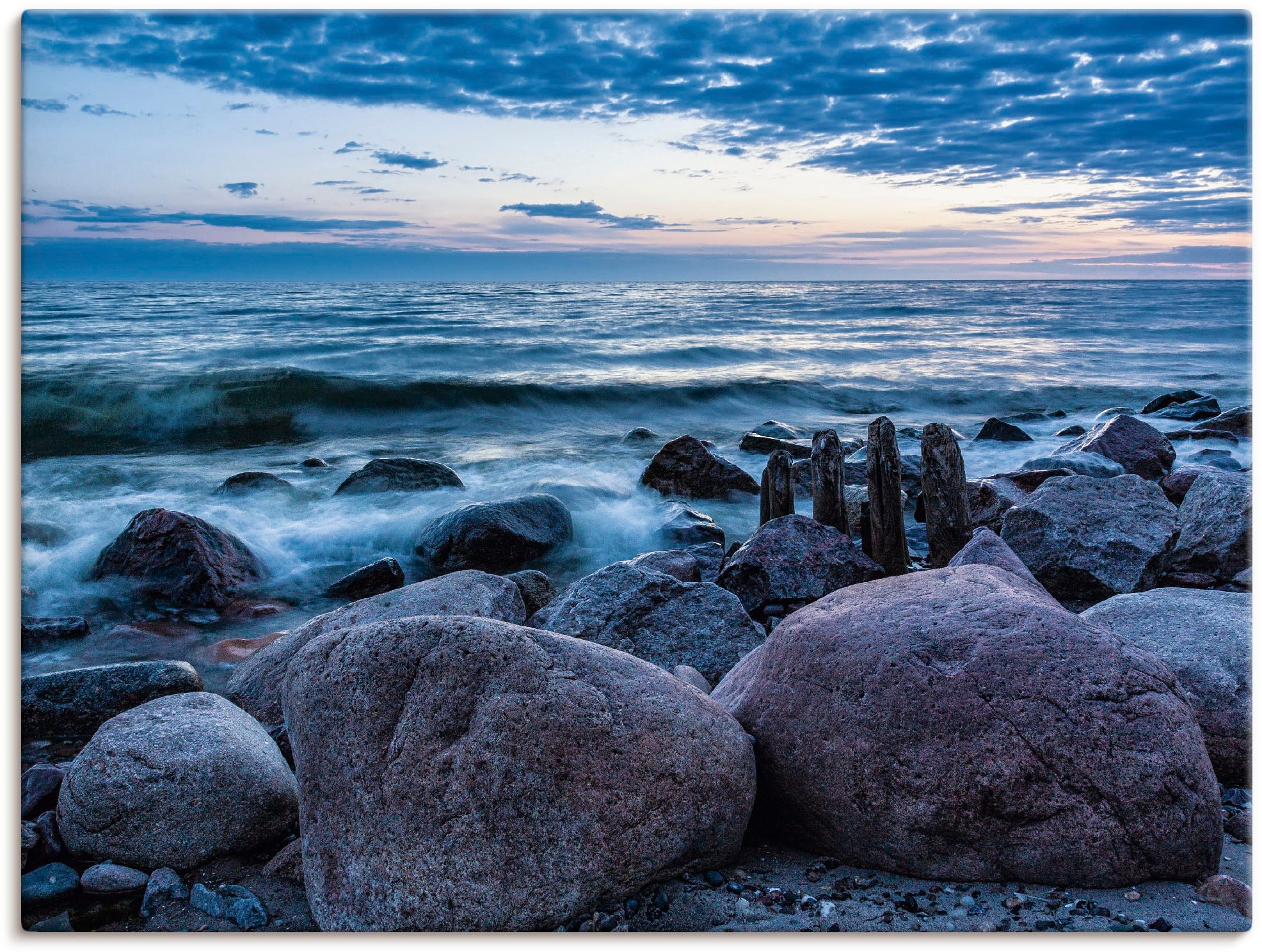 Image of Artland Wandbild »Buhne an der Küste der Ostsee«, Küste, (1 St.), in vielen Grössen & Produktarten -Leinwandbild, Poster, Wandaufkleber / Wandtattoo auch für Badezimmer geeignet bei Ackermann Versand Schweiz