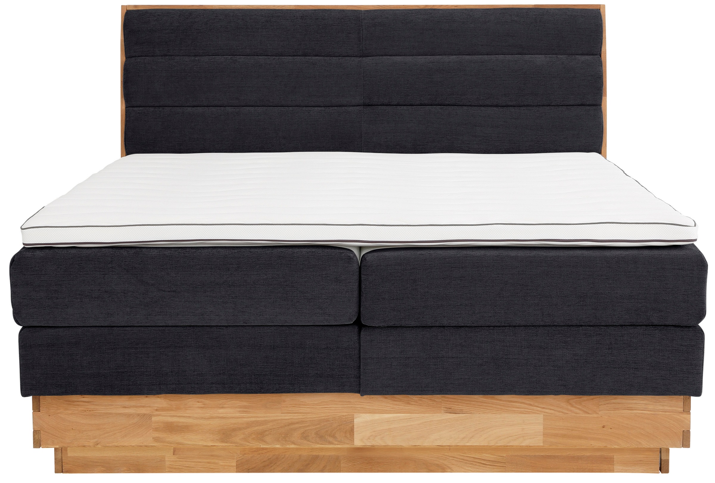 GOODproduct Boxspringbett »Jenna«, ohne LED-Beleuchtung, mit zertifizierten, recycelten Bezugsstoffen