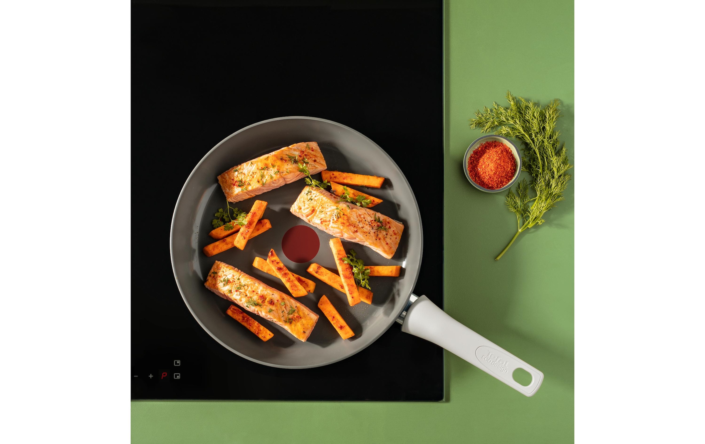 Tefal Bratpfanne »Renew On 24 / 28 cm« Aluminium 1x Bratpfanne 24 cm, 1x Bratpfanne 28 cm, 2 tlg. Bratpfannenset aus recyceltem Aluminium mit Keramikbeschichtung