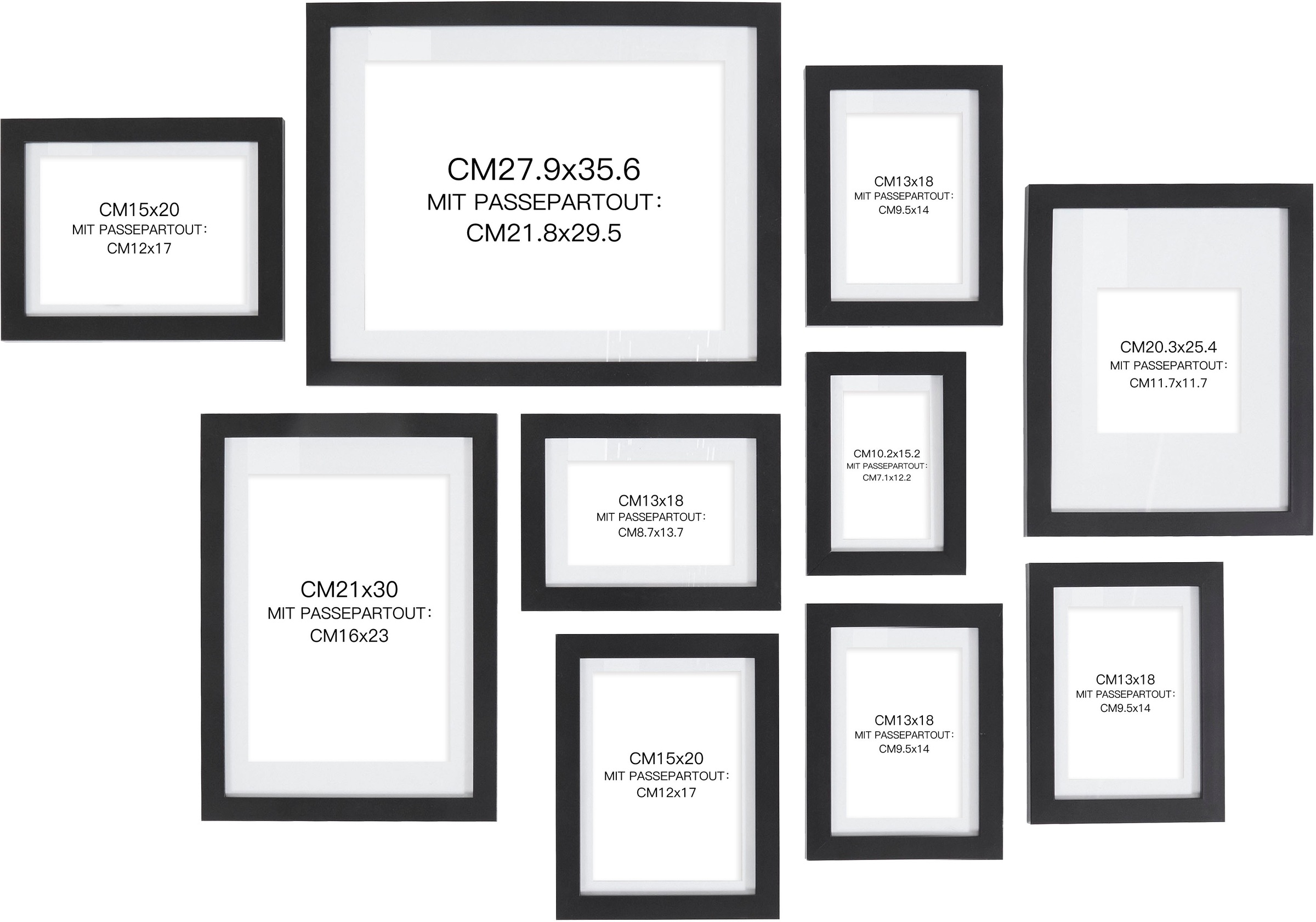 Image of Guido Maria Kretschmer Home&Living Bilderrahmen Collage »Sentitama«, (Set, 10 St.), Bildergalerie-schwarz bei Ackermann Versand Schweiz