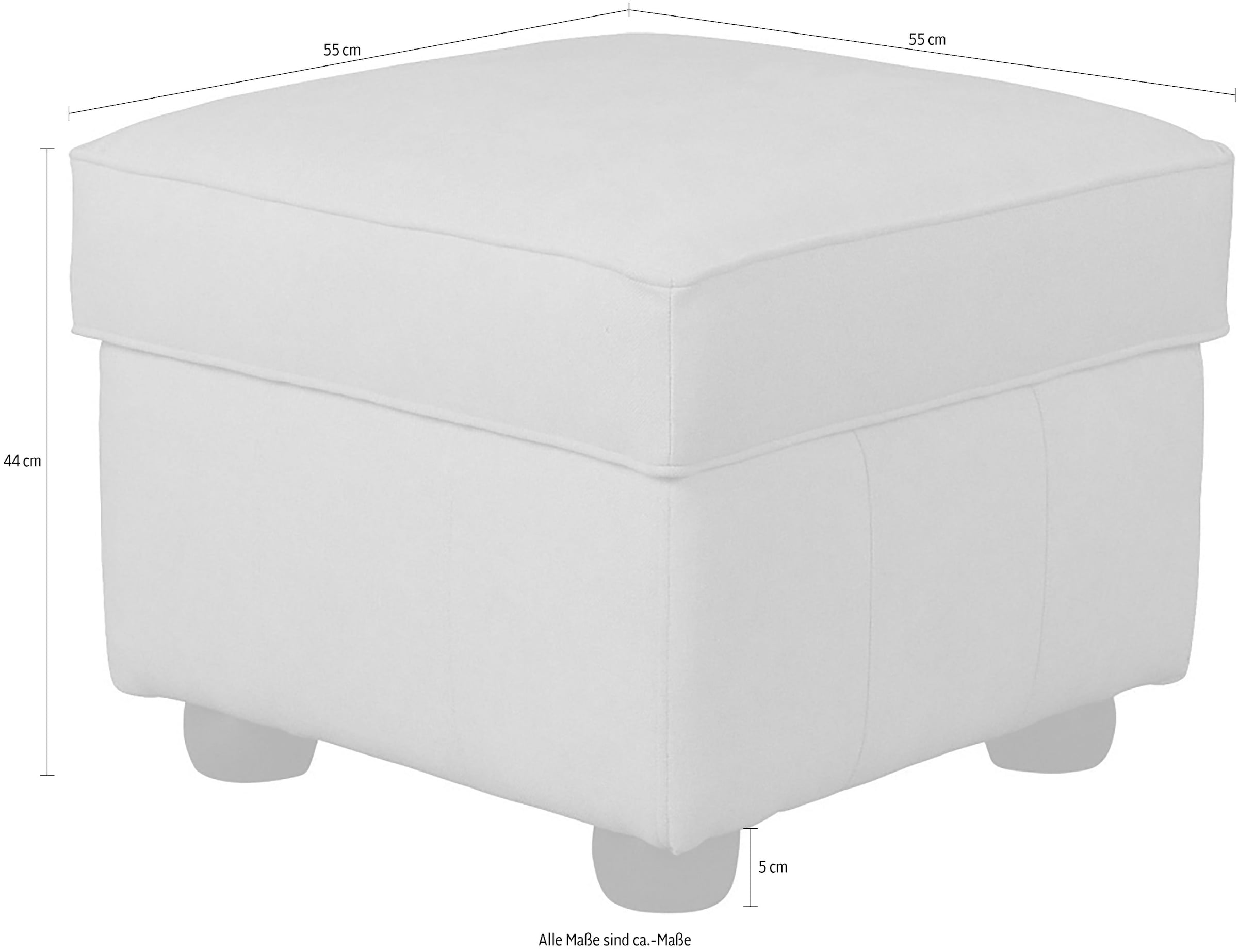 Home affaire Polsterhocker »CHARENTE, Chesterfield Hocker, Masse B/T/H: 55/55/73 cm«, passend zur Serie Charente, in hochwertiger Verarbeitung