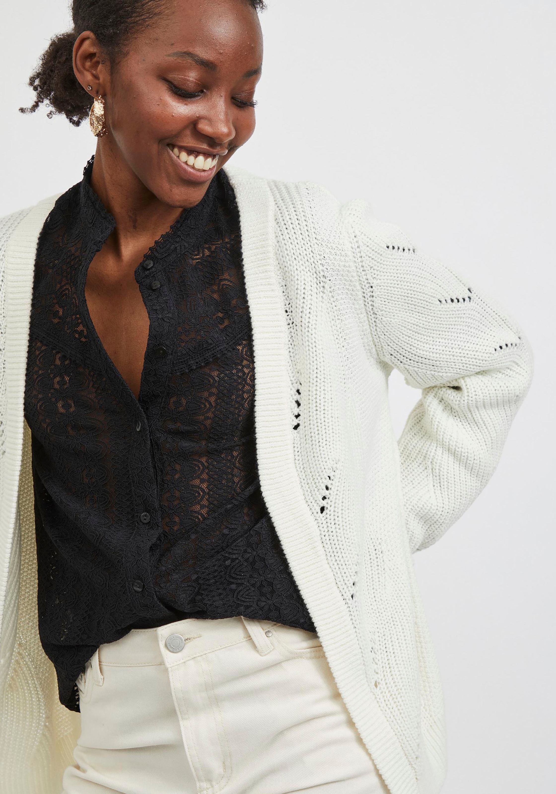 Image of Vila Strickjacke »VIENIA CARDIGAN«, mit dekorativem Strickmuster bei Ackermann Versand Schweiz