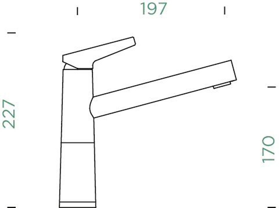 Schock Robinetterie de cuisine »SC-510 FA« Festauslauf, Schwenkbereich 360°