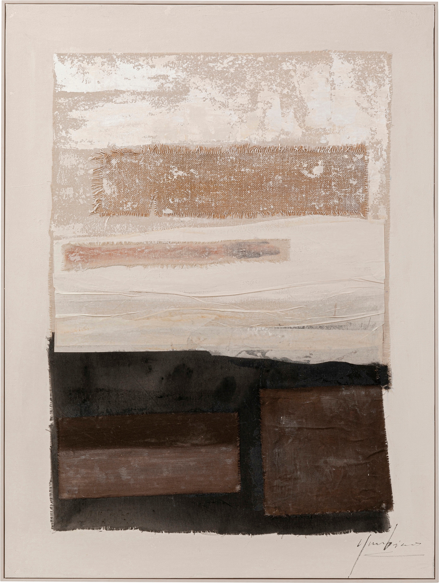Image of Kare Design Bild mit Rahmen "Gerahmtes Bild Lontano Braun 90x120cm"
