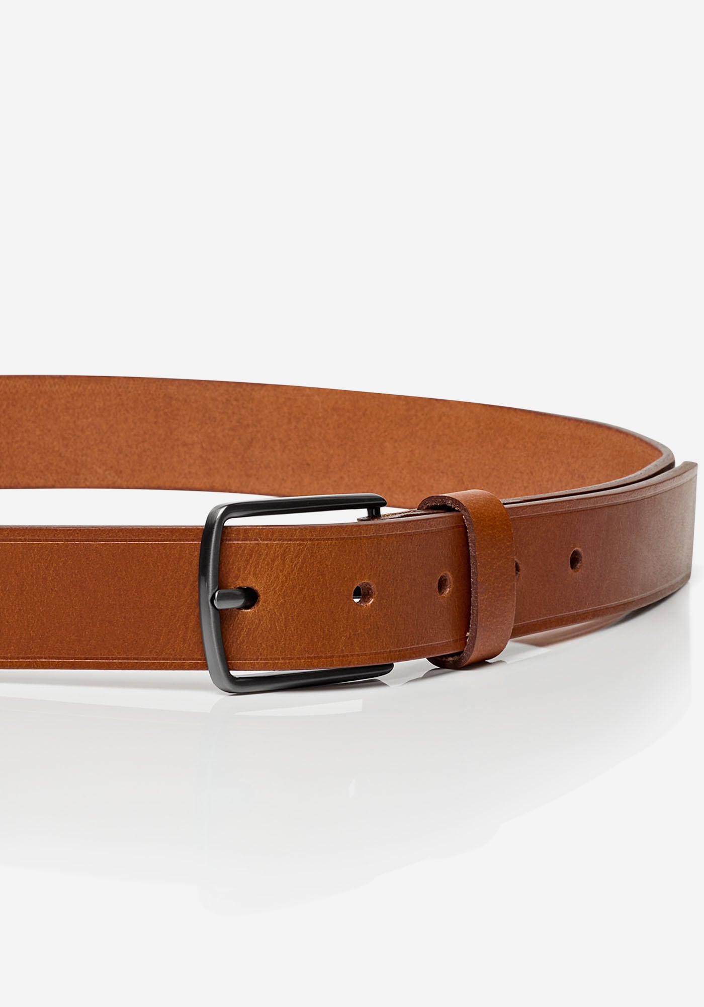 MONTI Ceinture en cuir »GENF« mit satinierter geschwärzter Schnalle