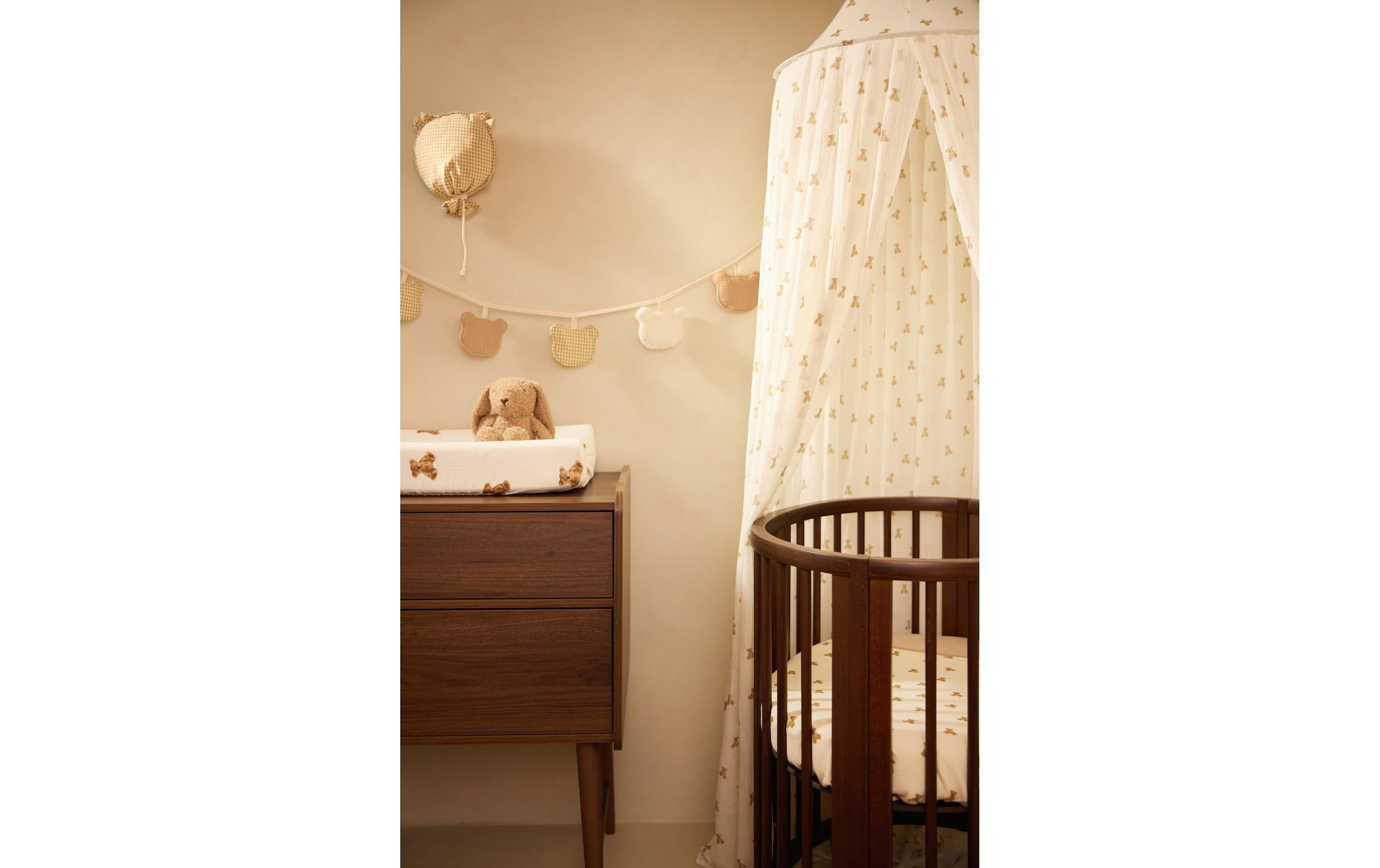 Jollein Ciel de lit »Baldachin 245cm – Mini Teddy Bear«