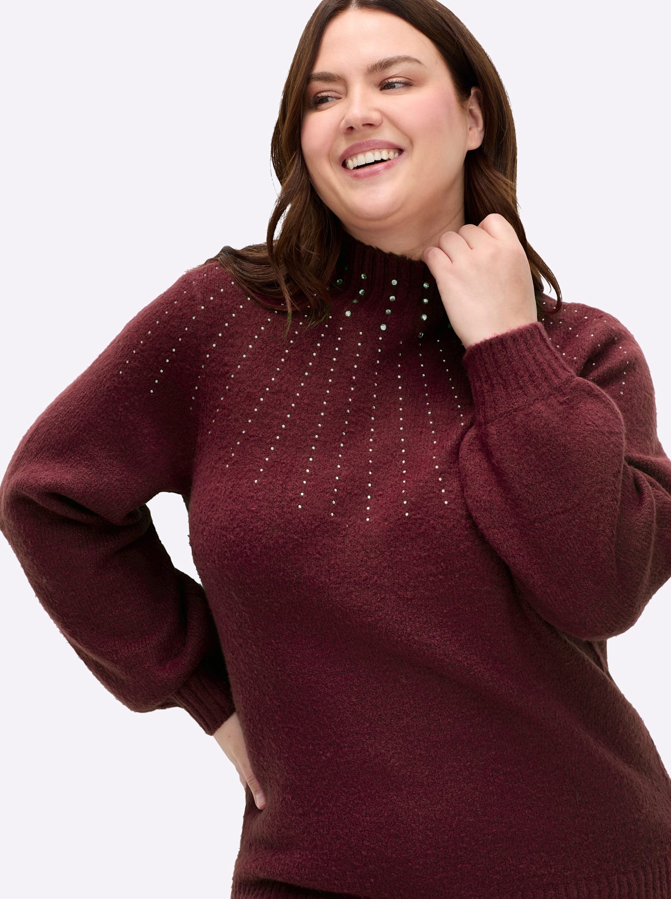 sheego by Joe Browns Pull à col montant »Pullover«