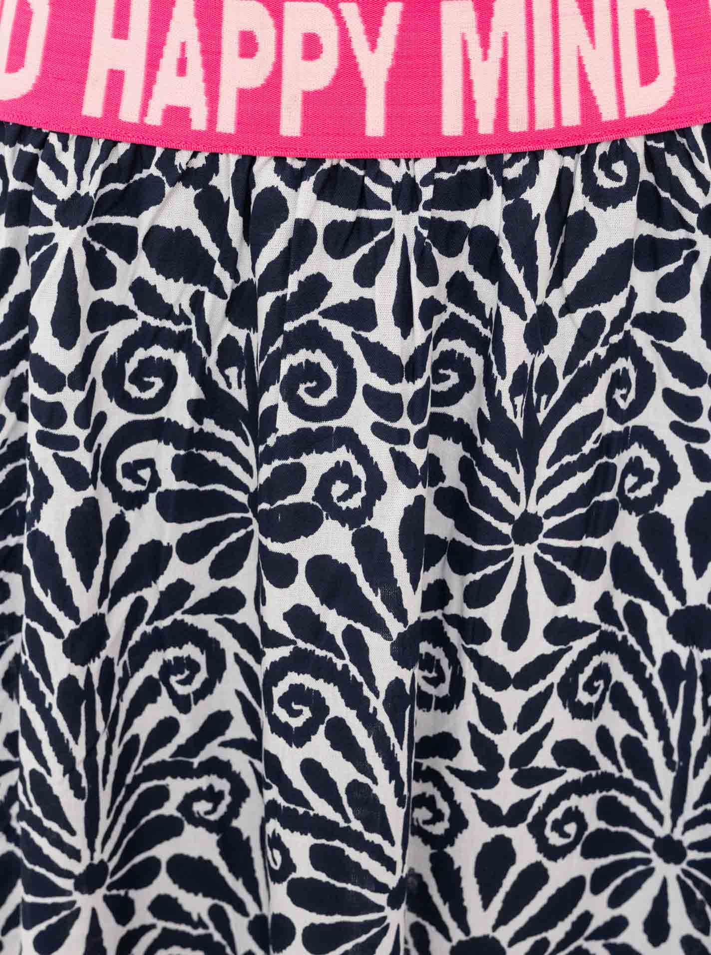 Zwillingsherz Maxi jupe »"Geometric Flowers"« Florales Muster, Gummizug mit Schrift, leichtes Material, knöchellang