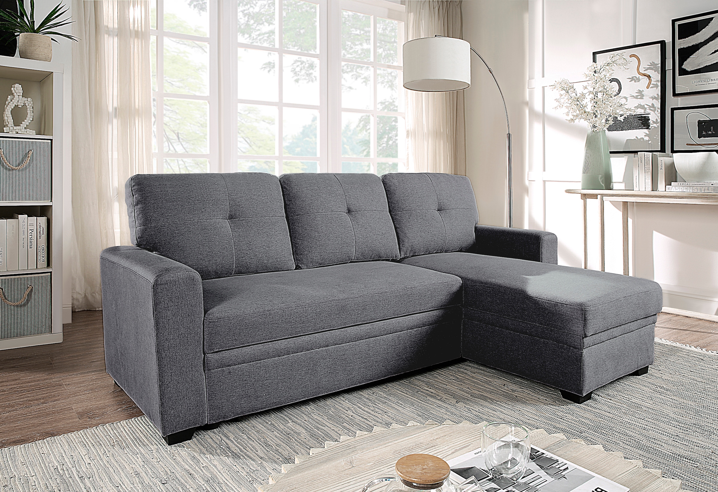 Image of ATLANTIC home collection Ecksofa "Gerrit L-Form, B: 216 cm" mit Schlaffunktion & Bettkasten