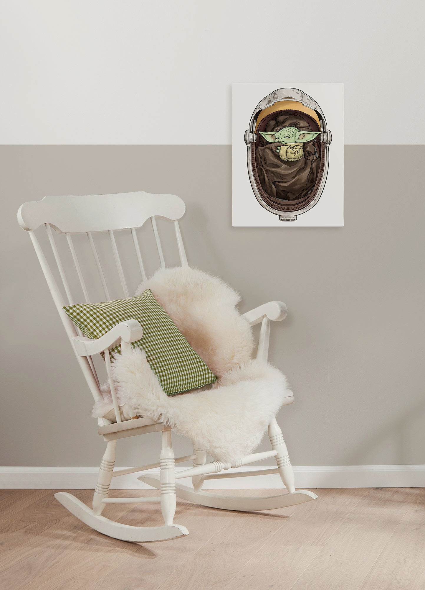Image of Komar Leinwandbild "Star Wars The Mandalorian Grogu Sleeping" Disney 1 Stk. tlg. 30 x 40 cm (Breite x Höhe) - Kinderzimmer, Dekoration