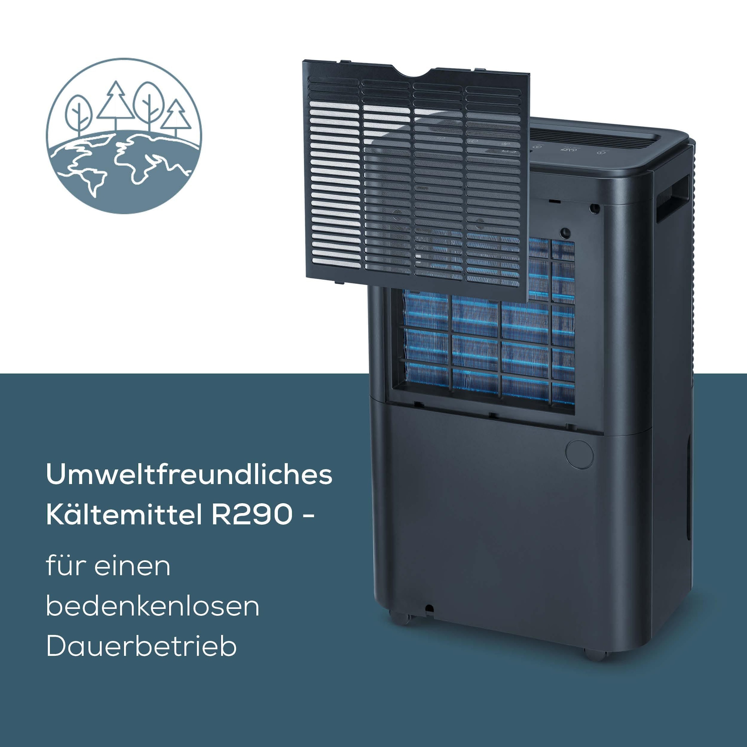 BEURER Déshumidificateur d'air »LE 250, Entfeuchtung bis zu 20 Liter pro Tag, mit 4 l Wassertank« Entfeuchtung 20 l/Tag Tank 4 l Für grosse Räume bis 60m² geeignet, zwei Lüfterstufen, Timerfunktion