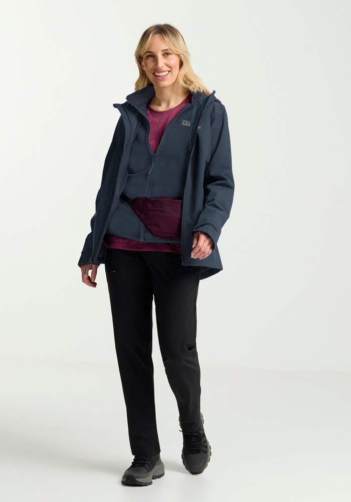 Jack Wolfskin 3-in-1-Funktionsjacke »MOONRISE 3IN1 JKT W«, mit Kapuze, mit wasserabweisenden Reissverschlüssen