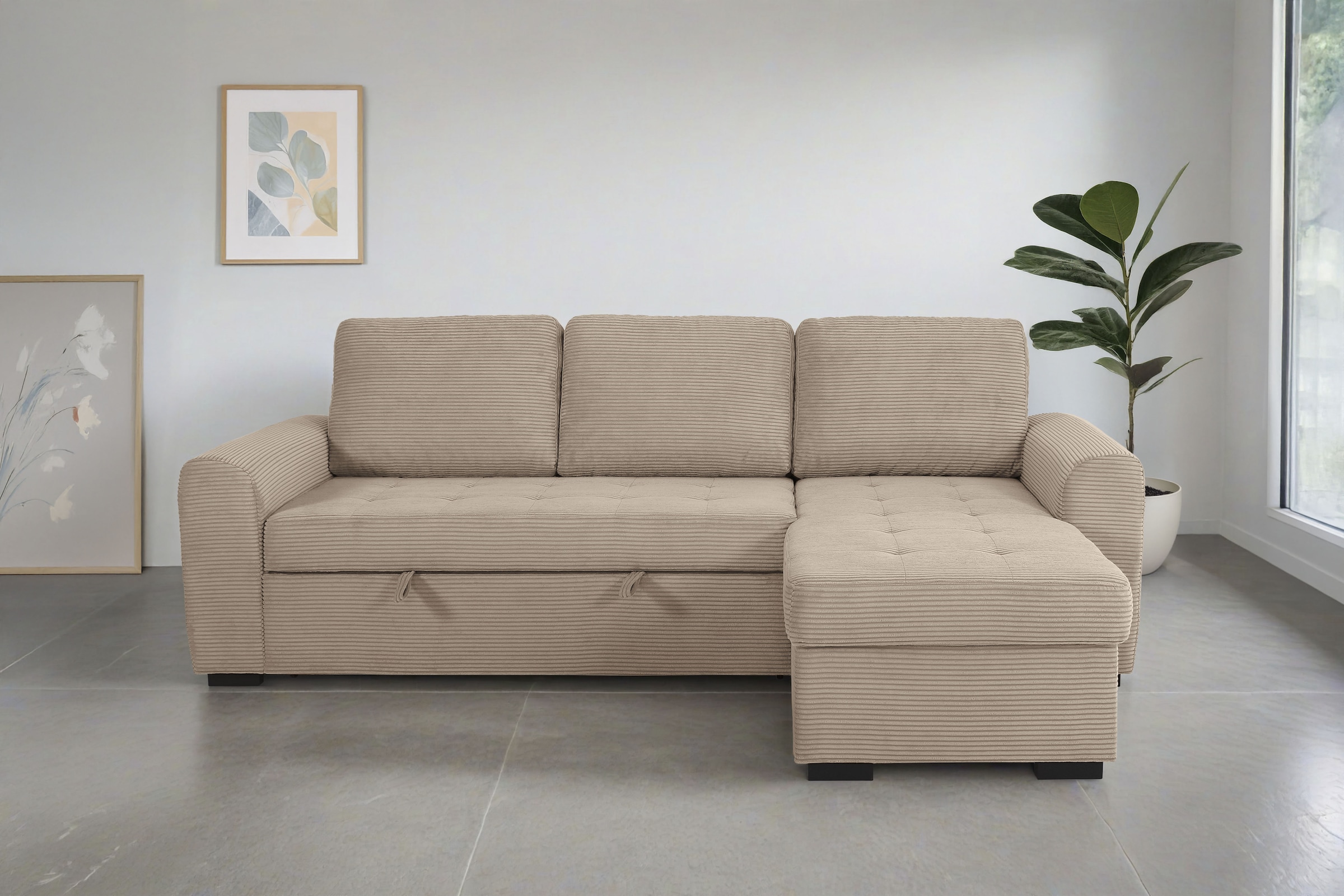 Image of Trends by HG Ecksofa "Poll L-Form, B: 245 cm" mit Bettfunktion & Bettkasten