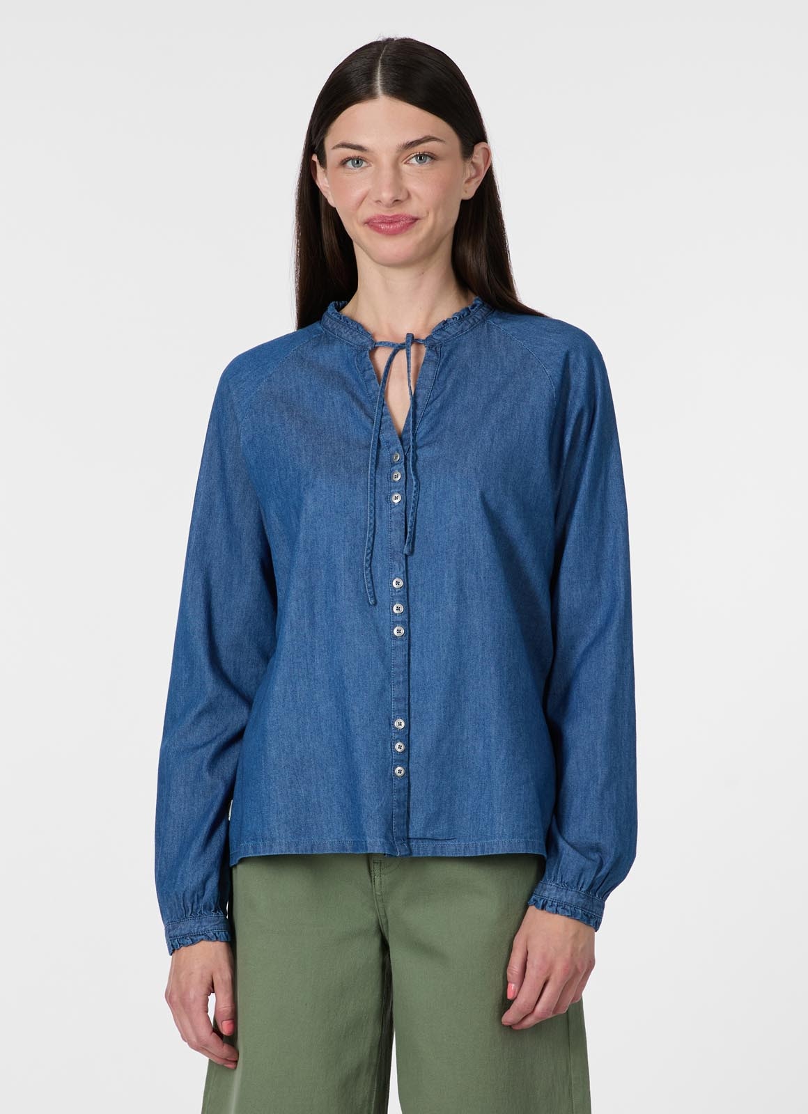 Image of Ragwear Jeansbluse "ARIELA DENIM" Baumwoll-Viskosemix mit Knopfleiste und angenehmem Tragegefühl