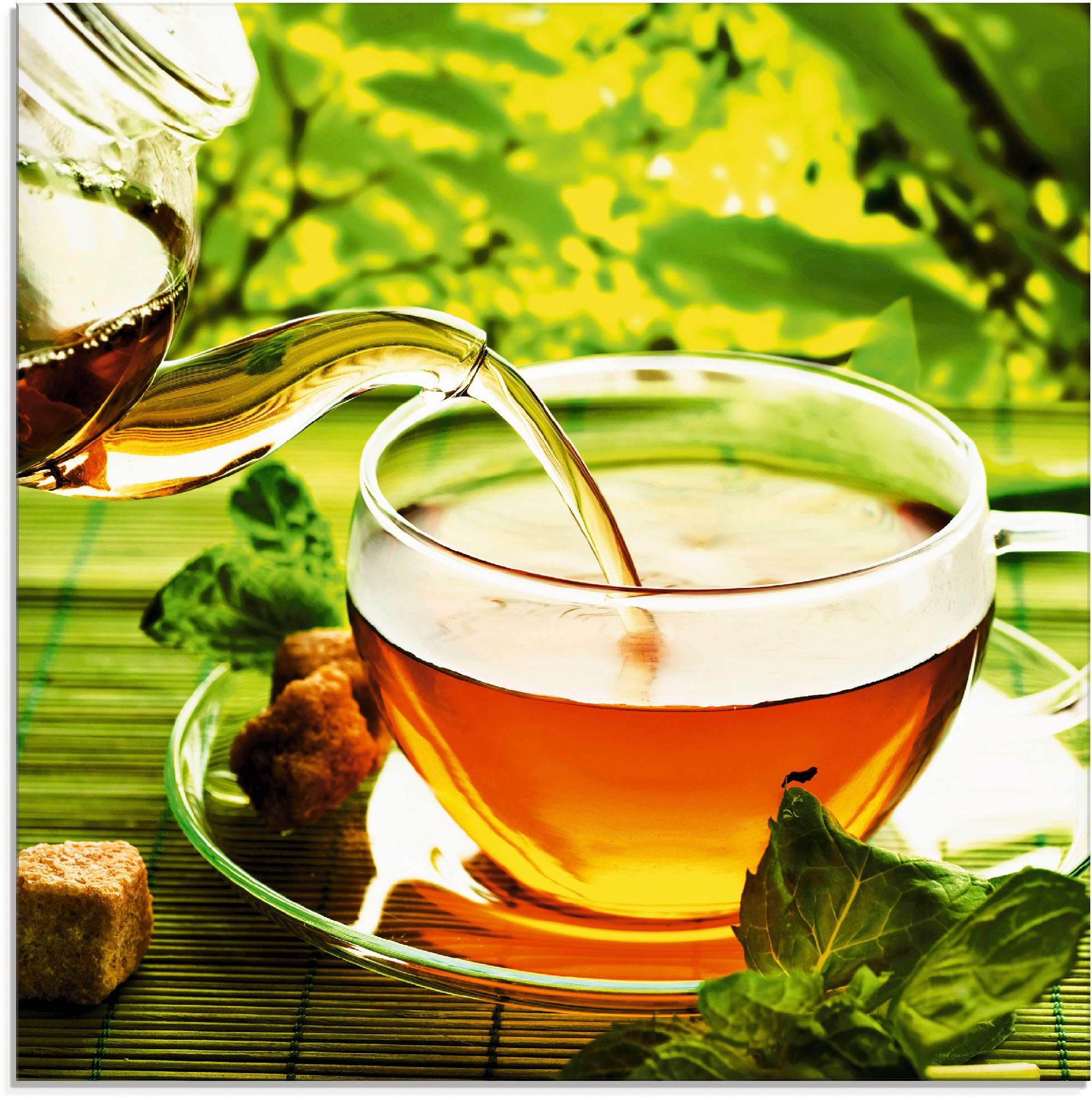 Image of Artland Glasbild »Ausgiessen eines Gesundheitstees«, Getränke, (1 St.) bei Ackermann Versand Schweiz