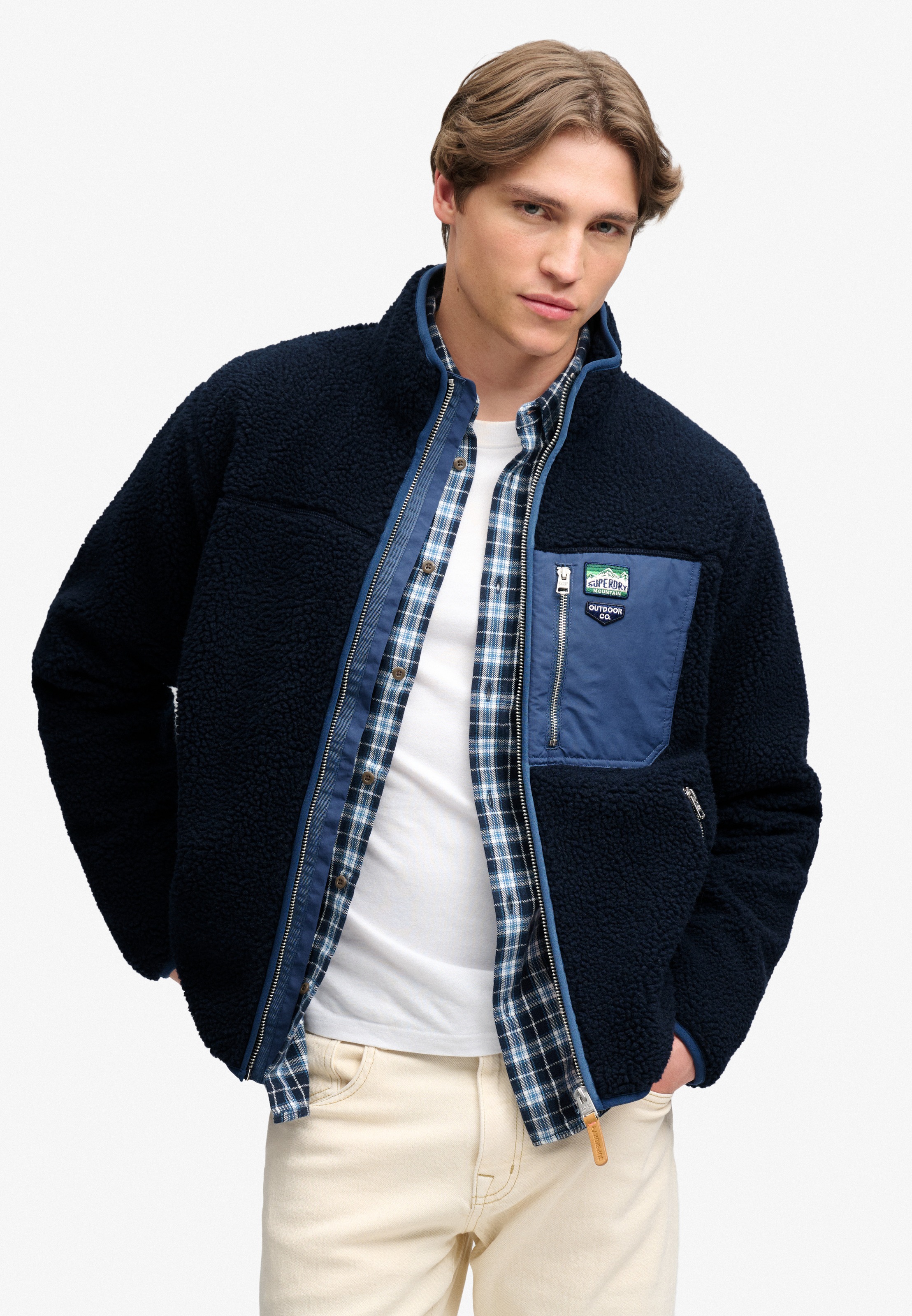 Superdry Veste sweat »VINTAGE RETRO FULL ZIP FLEECE« fibre synthétique, coupe décontractée
