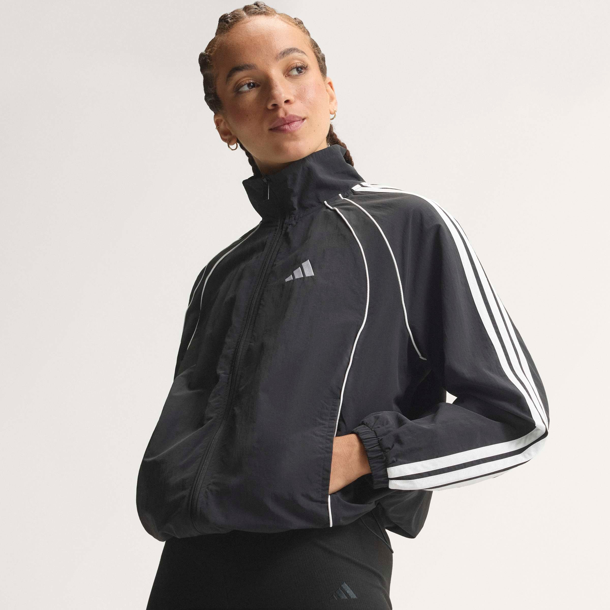 Image of adidas Sportswear Sweatjacke "ICONIC, GEWEBT, 3-STREIFEN"