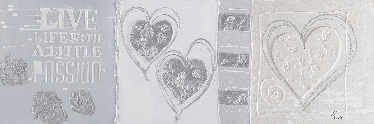 Image of Bönninghoff Ölbild "Ölgemälde, Herzmotiv" 1 Stk. tlg. handgefertigt