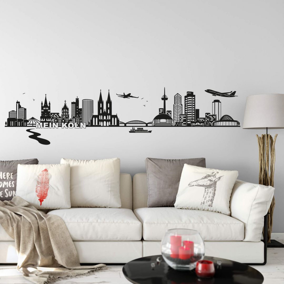 Image of Wall-Art Wandtattoo »XXL Stadt Skyline Köln Fussball 120cm«, (1 St.) bei Ackermann Versand Schweiz