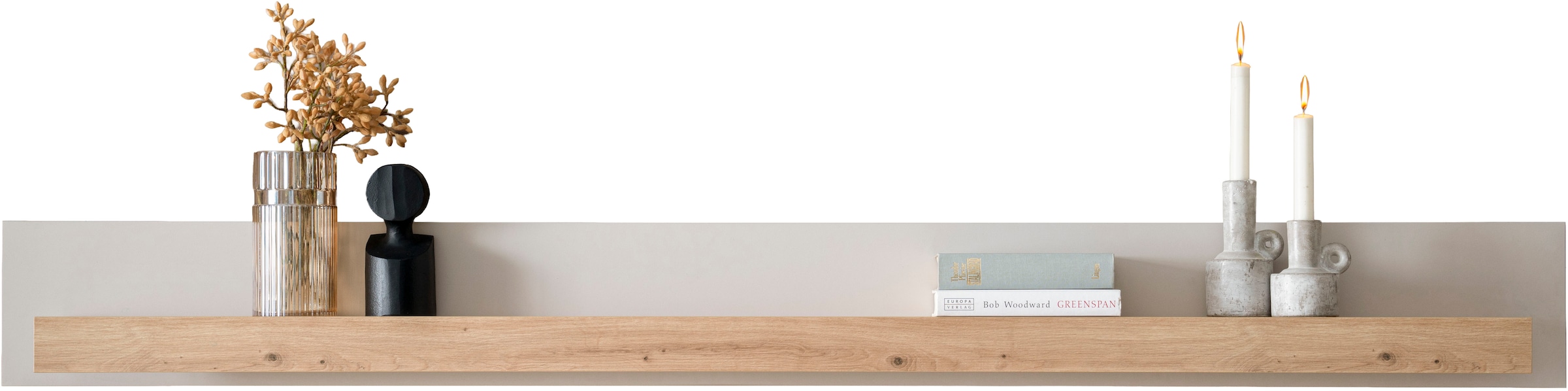 Home affaire Tableau mural »Sonora, modernes Wandregal, Wandhalter mit Ablagefläche, 189 cm breit« vielseitig einsetzbares Hängeregal, in zwei Grössen verfügbar