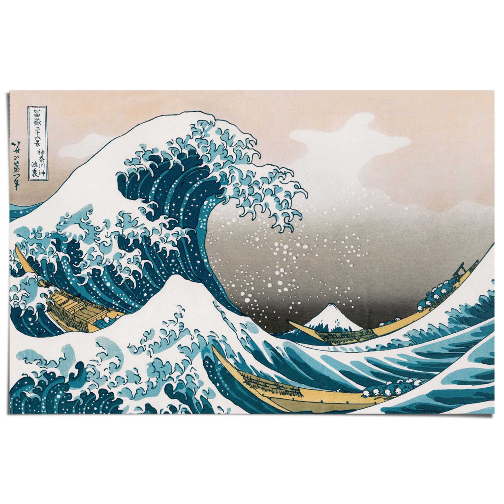 Poster »Grosse Welle - Hokusai«