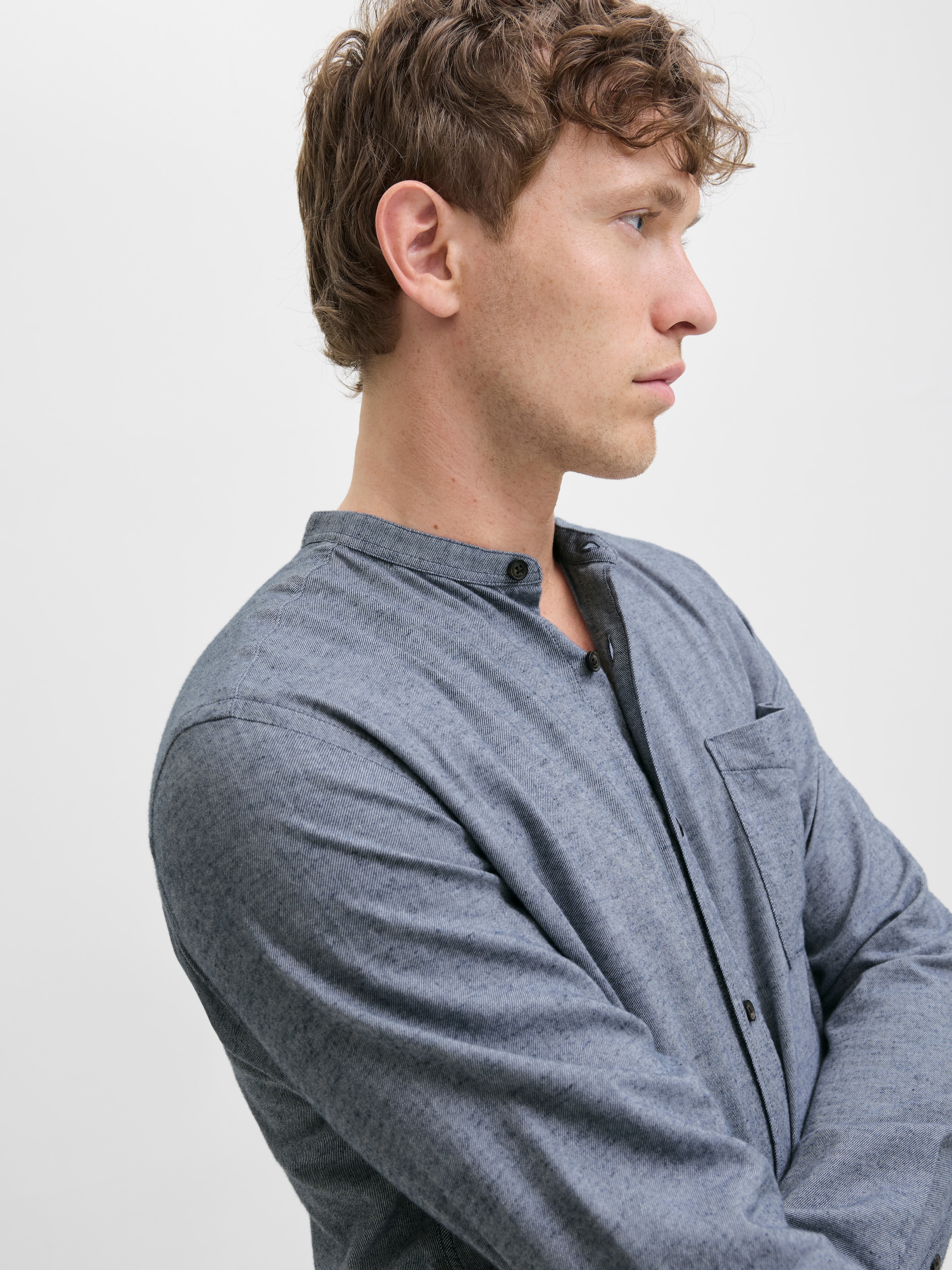 Jack & Jones Langarmhemd »JJEBAND MELANGE SHIRT L/S SN«