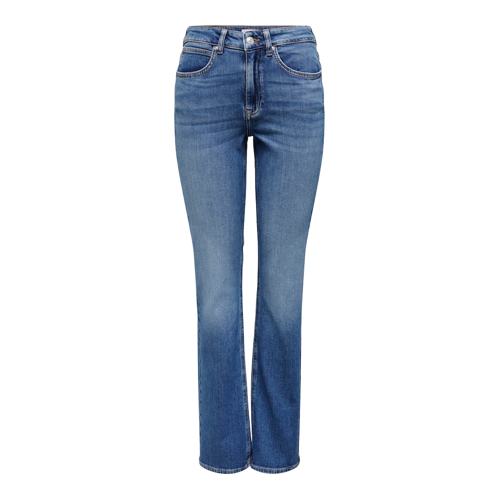 ONLY Bootcut-Jeans »ONLEVERLY MW SWEET FLARED DNM CRO187«, (Flared Jeans, Schlagjeans, ausgestellte Beinform, normale Leibhöhe)