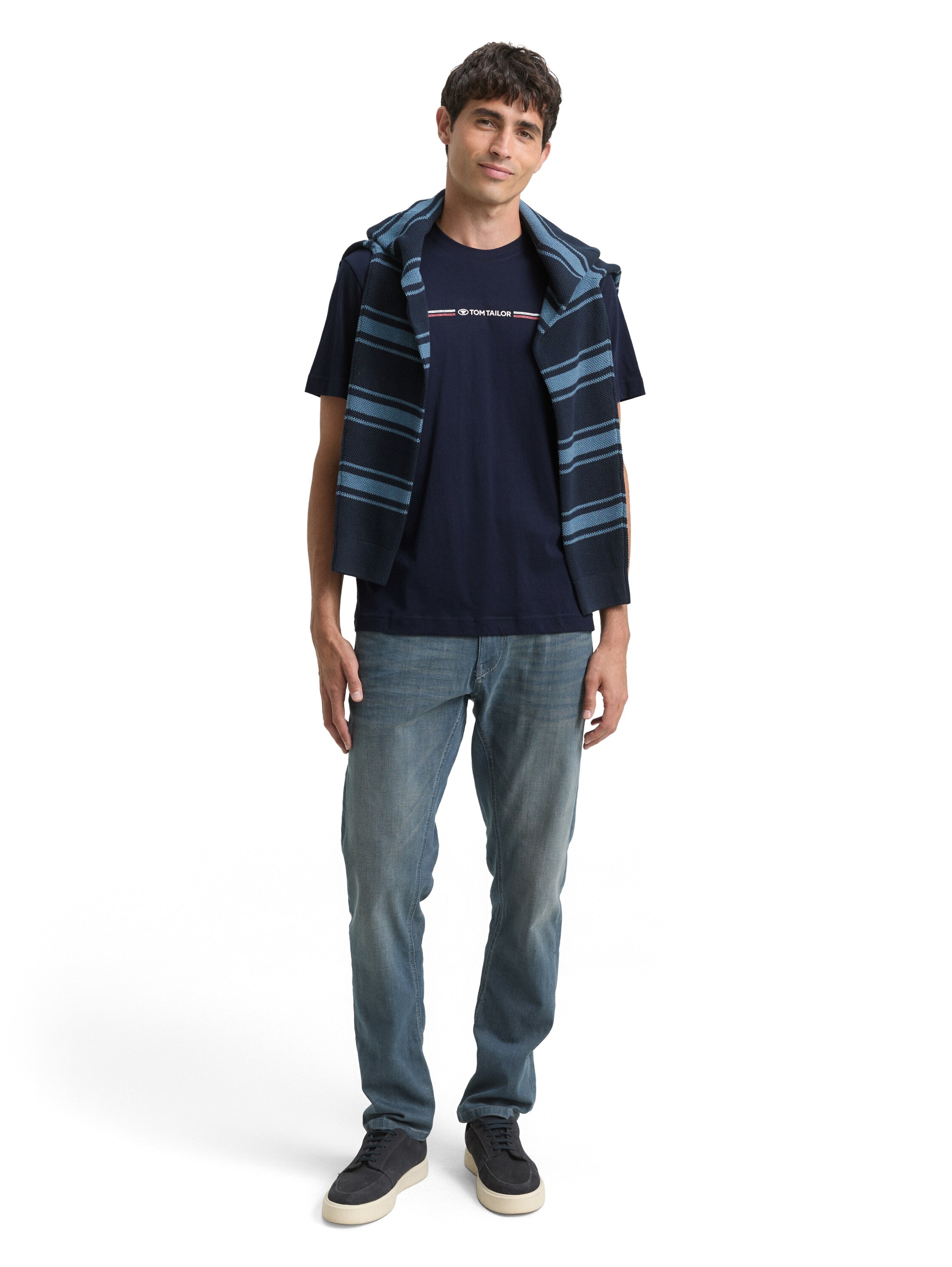 TOM TAILOR T-Shirt mit Logofrontprint