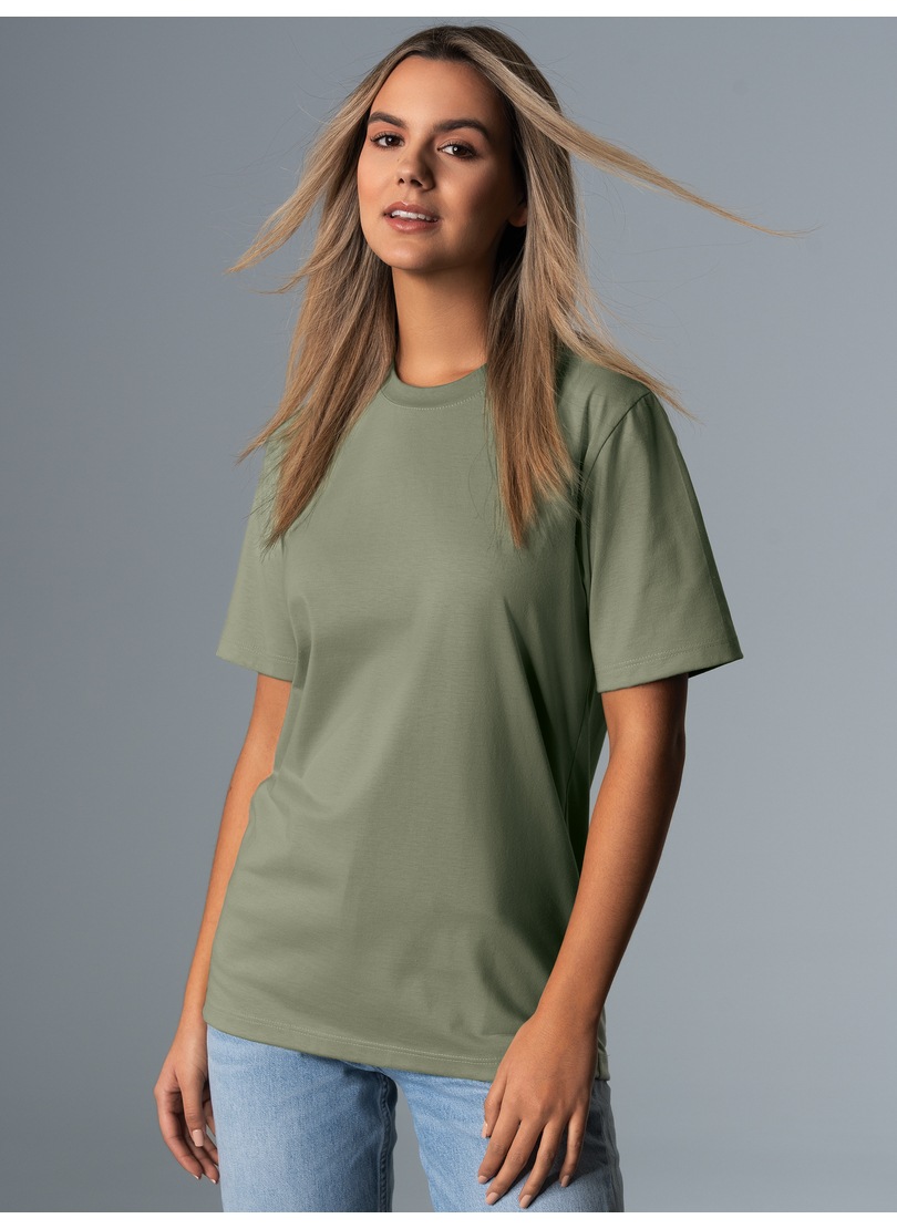 Trigema T-shirt »TRIGEMA T-Shirt DELUXE Baumwolle« 1