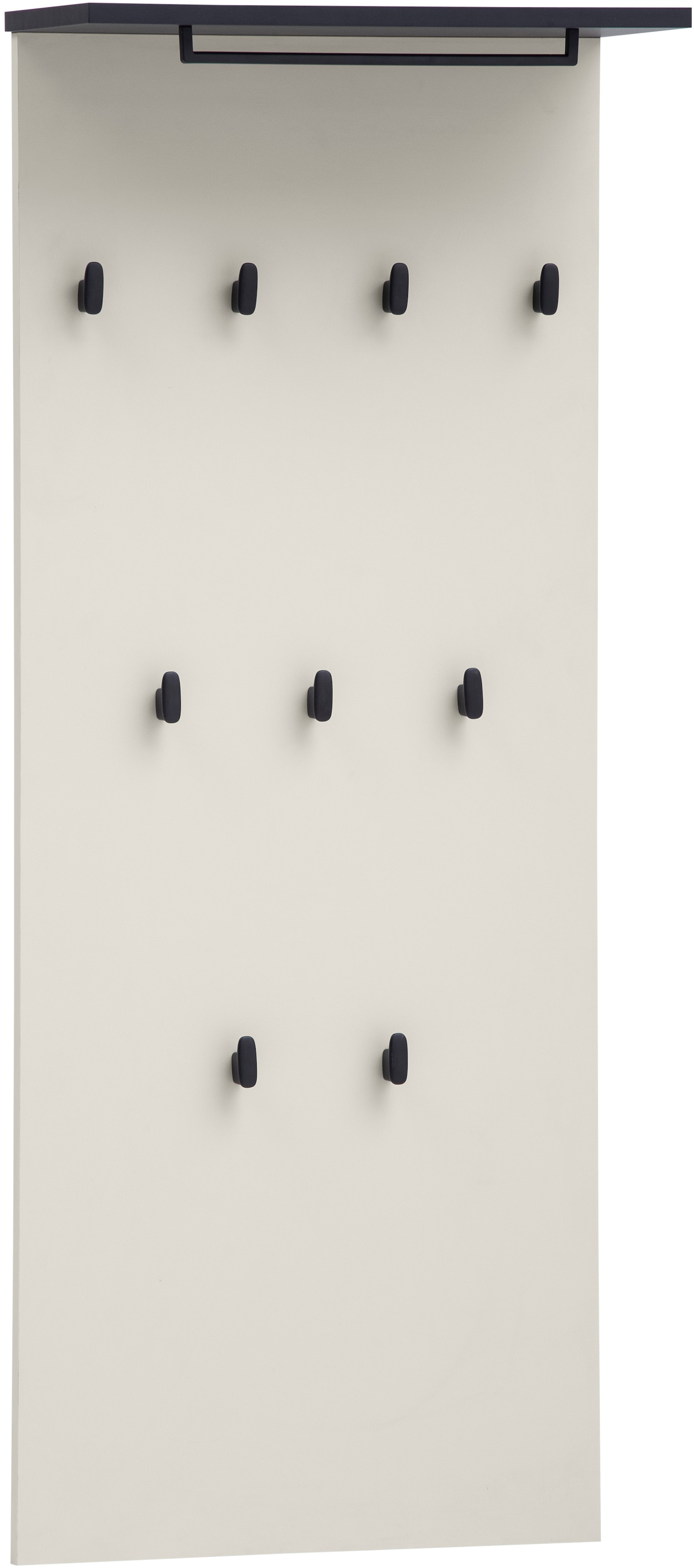 Image of Schildmeyer Garderobenpaneel "Edda, Breite 50 cm, mit 9 Kleiderhaken und praktischer Ablage" Made in Germany
