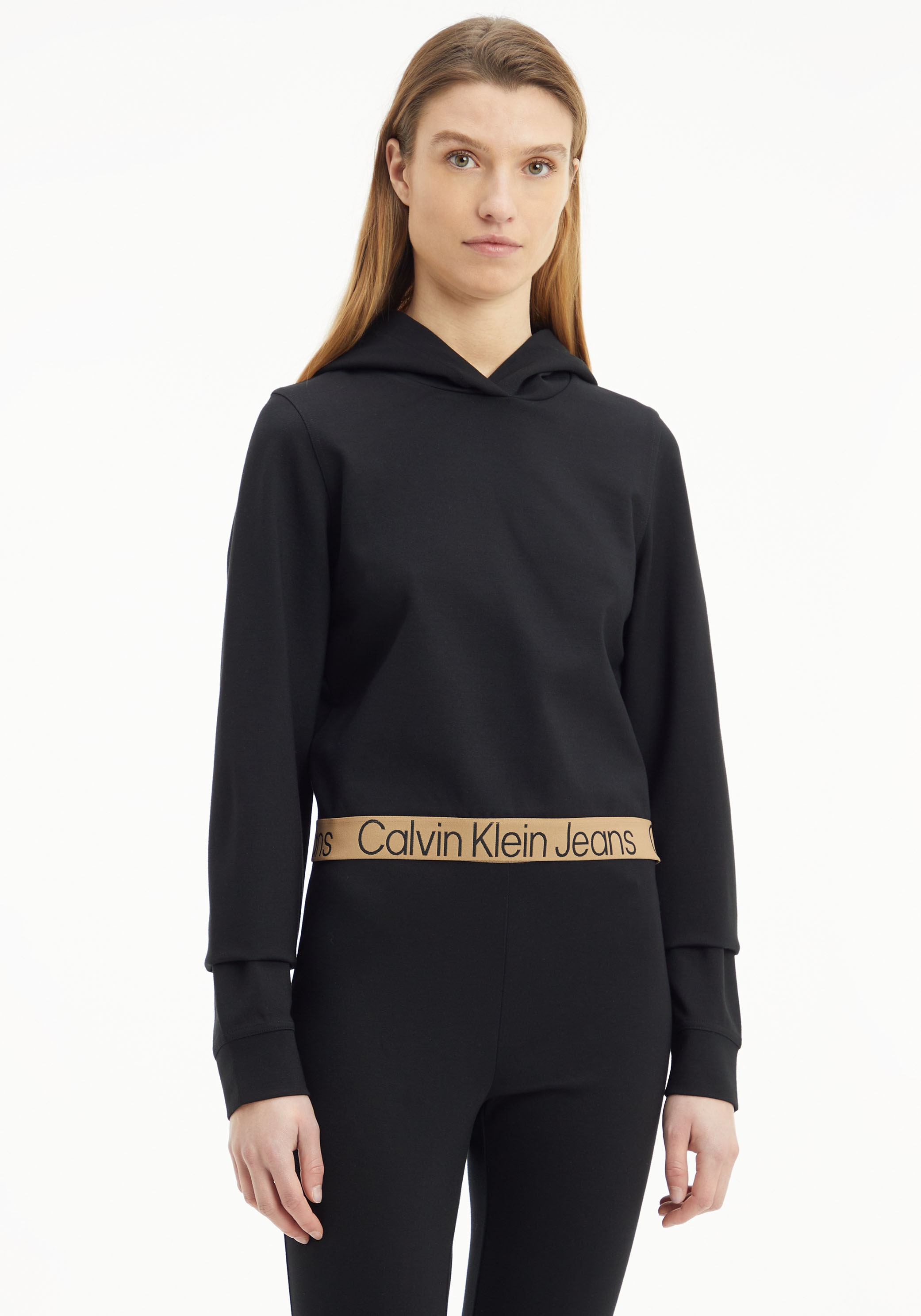 ♕ Calvin Klein Jeans Calvin mit Kapuzenshirt MILANO kaufen »LOGO Jeans versandkostenfrei Logoschriftzügen TAPE Klein HOODIE«