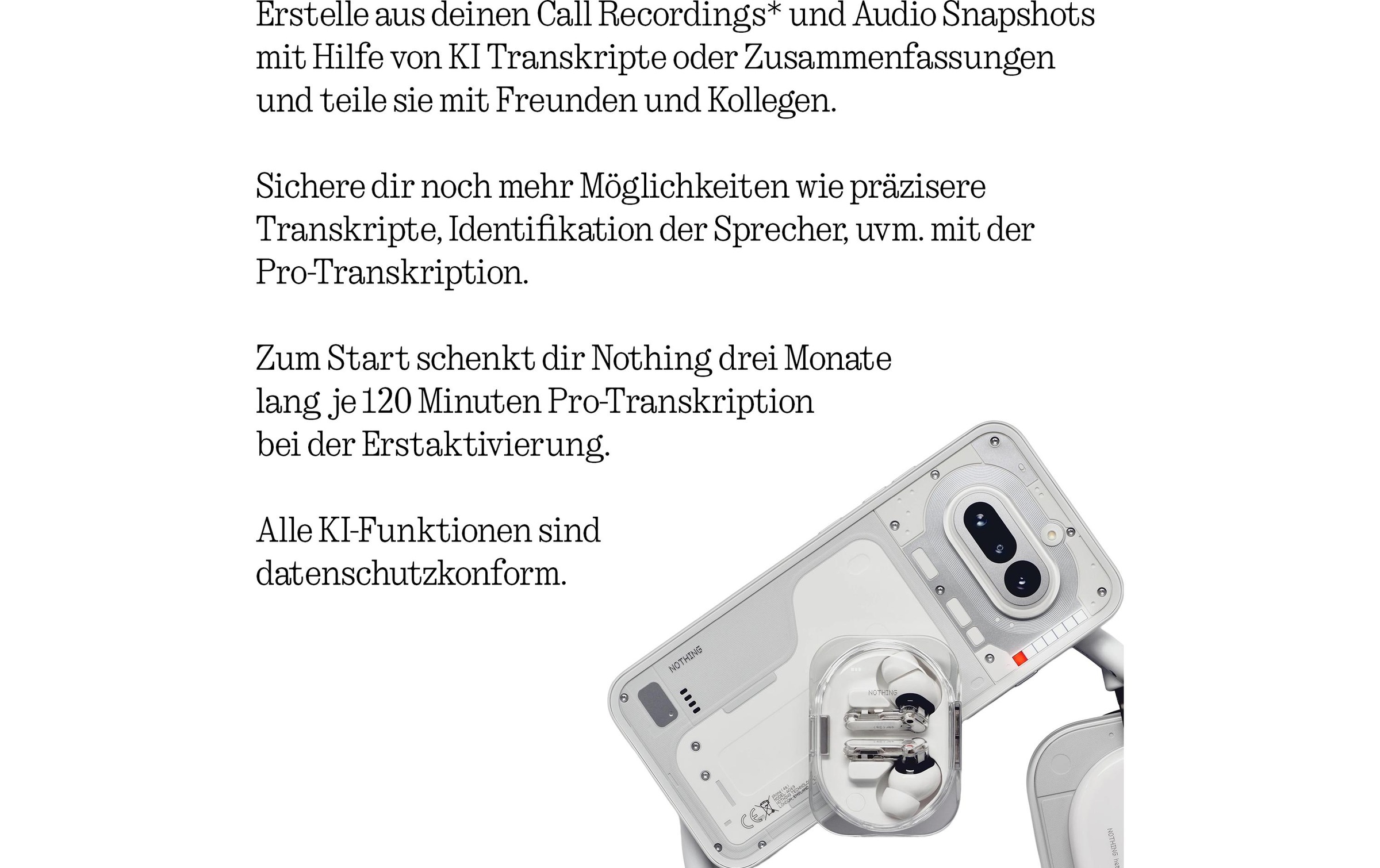   Écouteurs intra-auriculaires sans fil »Ear (3a)« Active Noise Cancelling (ANC)