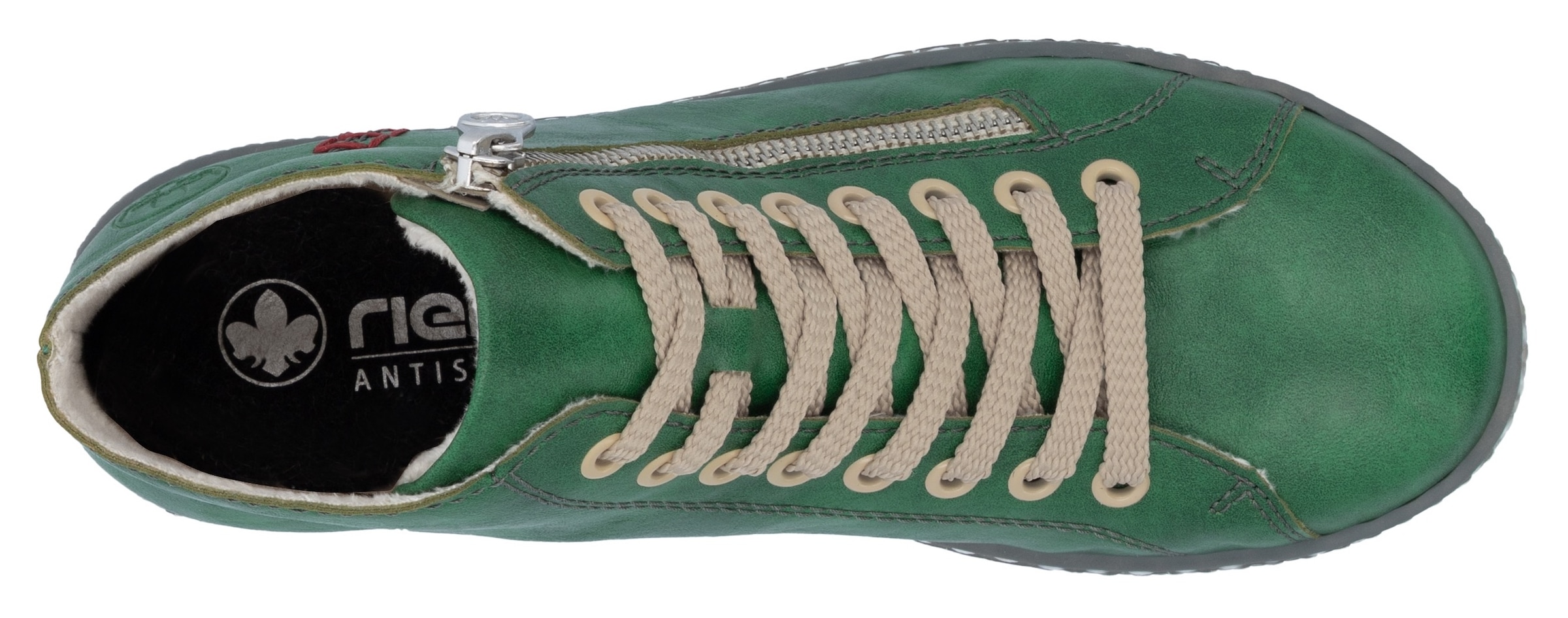 Rieker Schnürboots, Schnürstiefelette, Casual-Boots mit Reissverschluss aussen