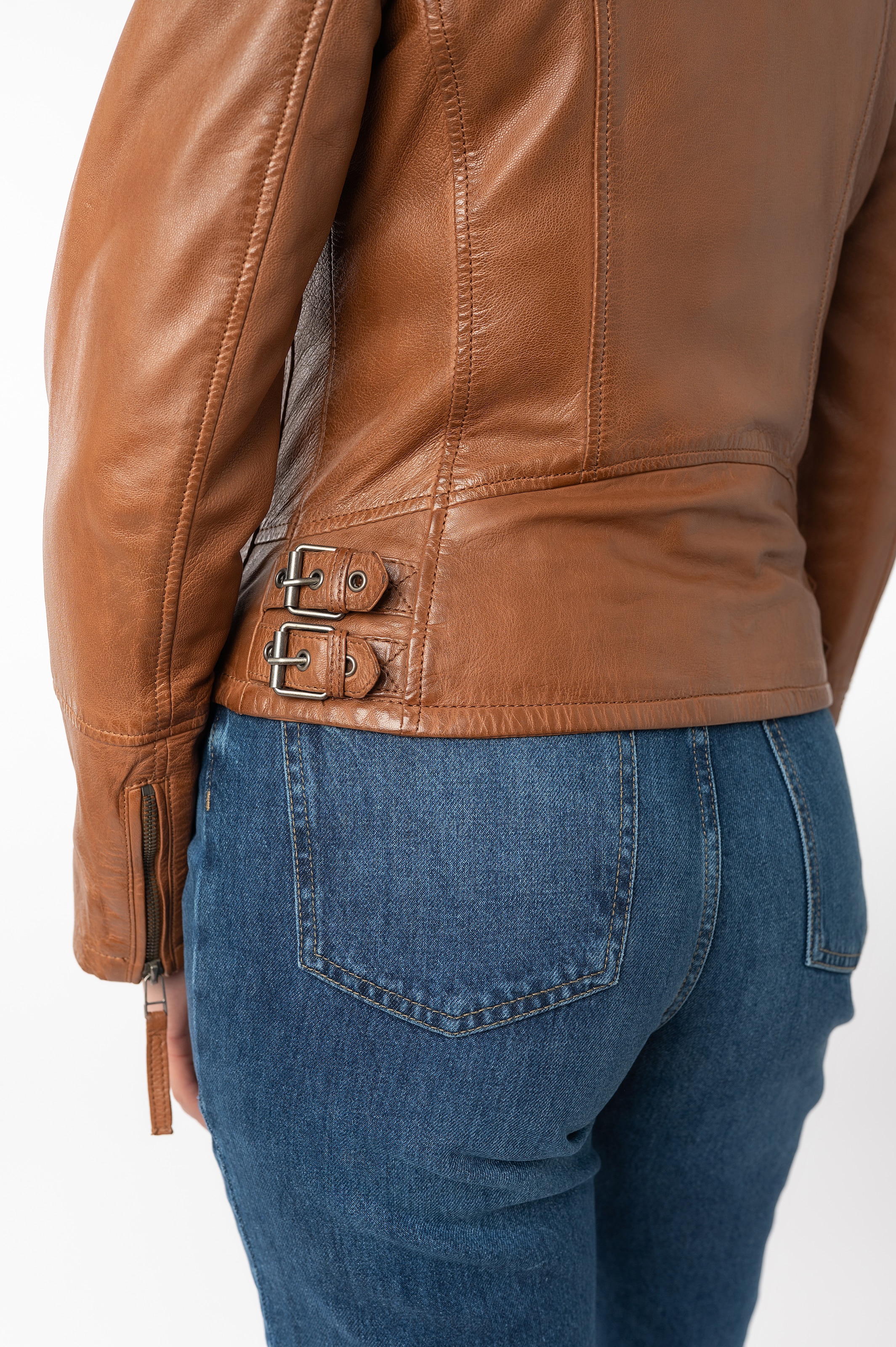 Mauritius Lederjacke »NOLA«, mit Kapuze, Two-in-One Style - mit abnehmbarer Jersey-Kapuze