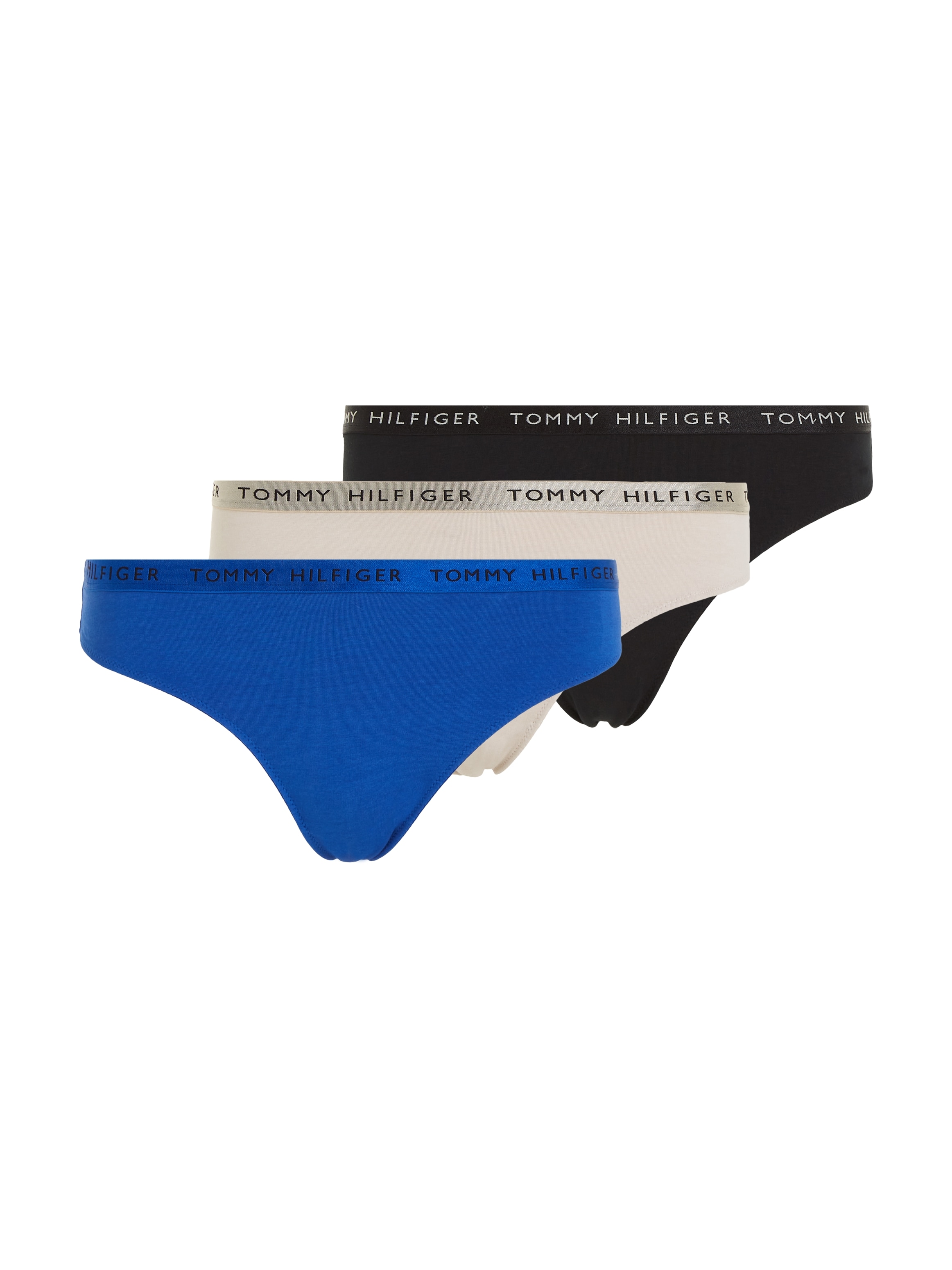 Hilfiger Tommy Jetzt mit Logobund PACK Hilfiger »SHINE Underwear Tommy bestellen String GIFTING«, 3er-Pack), THONG 3 (Packung,
