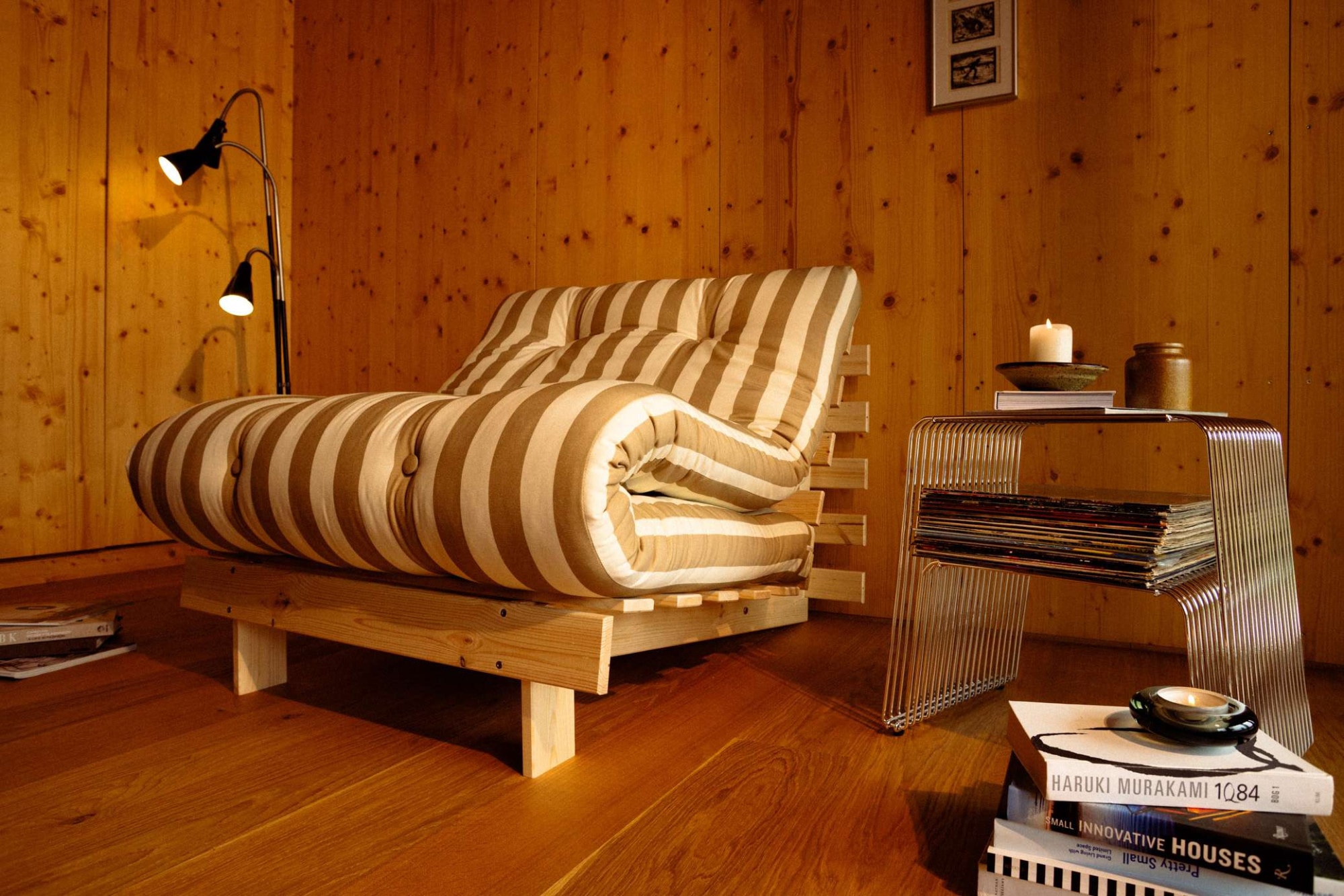 Karup Design Lit de jour »Roots Sofa Bed, Schlafsofa, Bettfunktion, FSC®-Massivholz, B: 90 cm« Incl. matelas futon. Fabriqué en Europe, design minimaliste