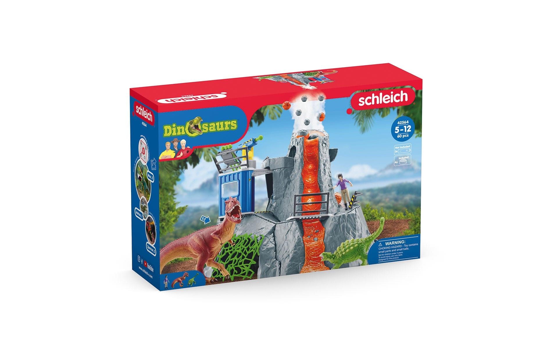 Schleich® Monde de jeu »Figurenset Grosse Vulkan Expedition« Dinosaurier Spielzeug-Set
