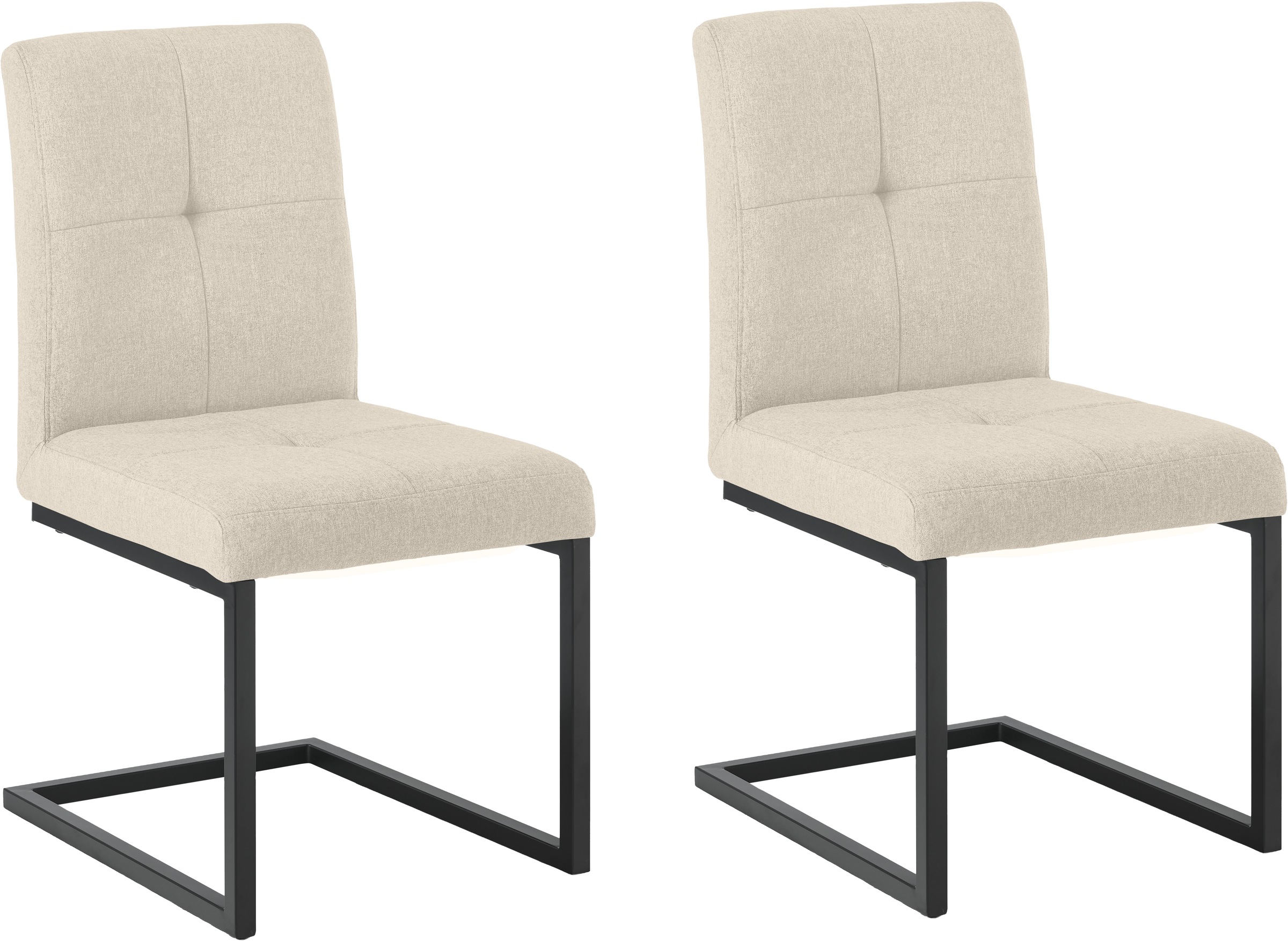 Image of GOODproduct Esszimmerstuhl "Geranie Freischwinger, Schwingstuhl" (Set) 2 Stk.mit 3D-Steppung, robustes Gestell, hochwertiger Stoff