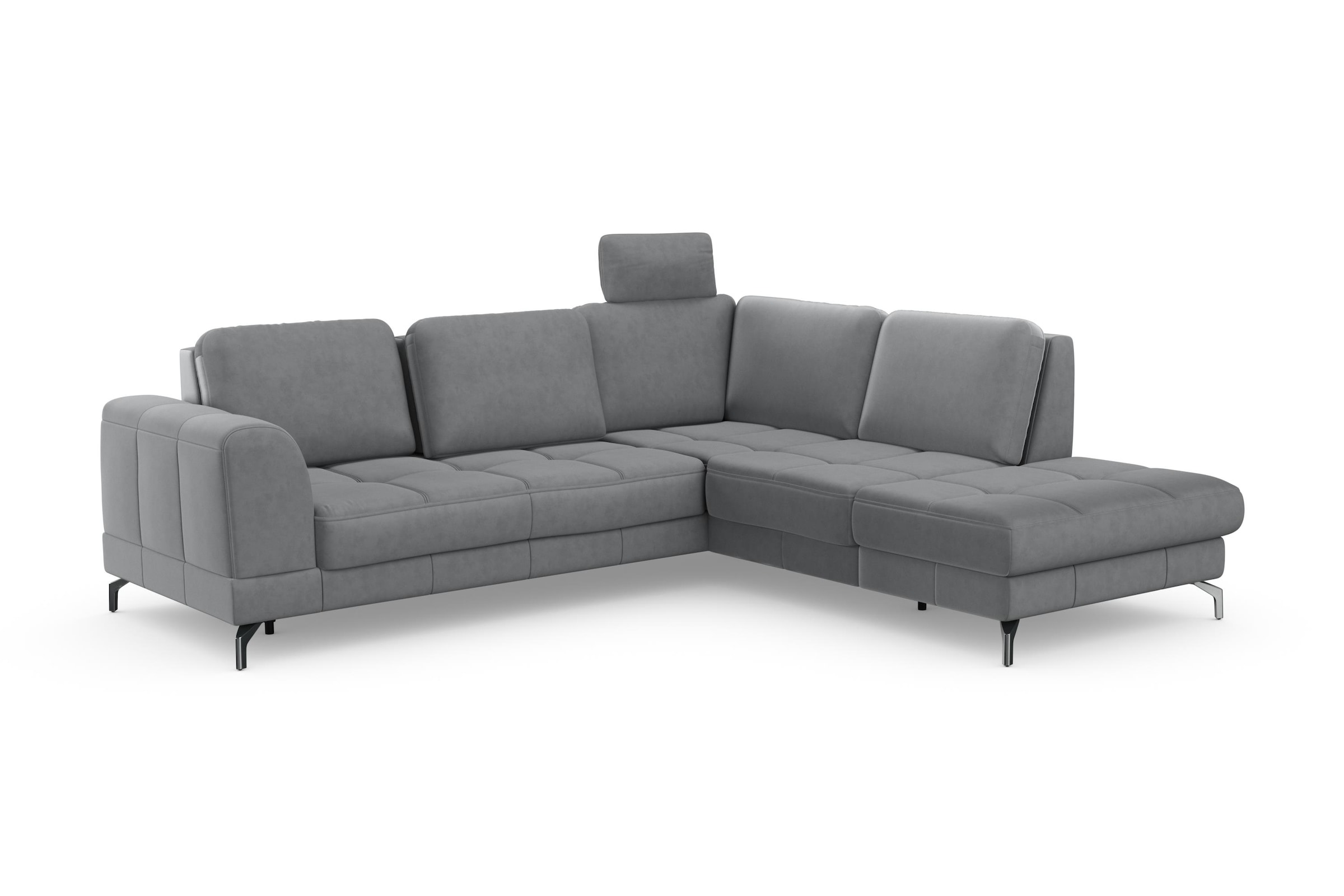 sit&more Ecksofa »Bendigo L-Form« inklusive Sitztiefenverstellung, Bodenfreiheit 12 cm, in 2 Fussfarben