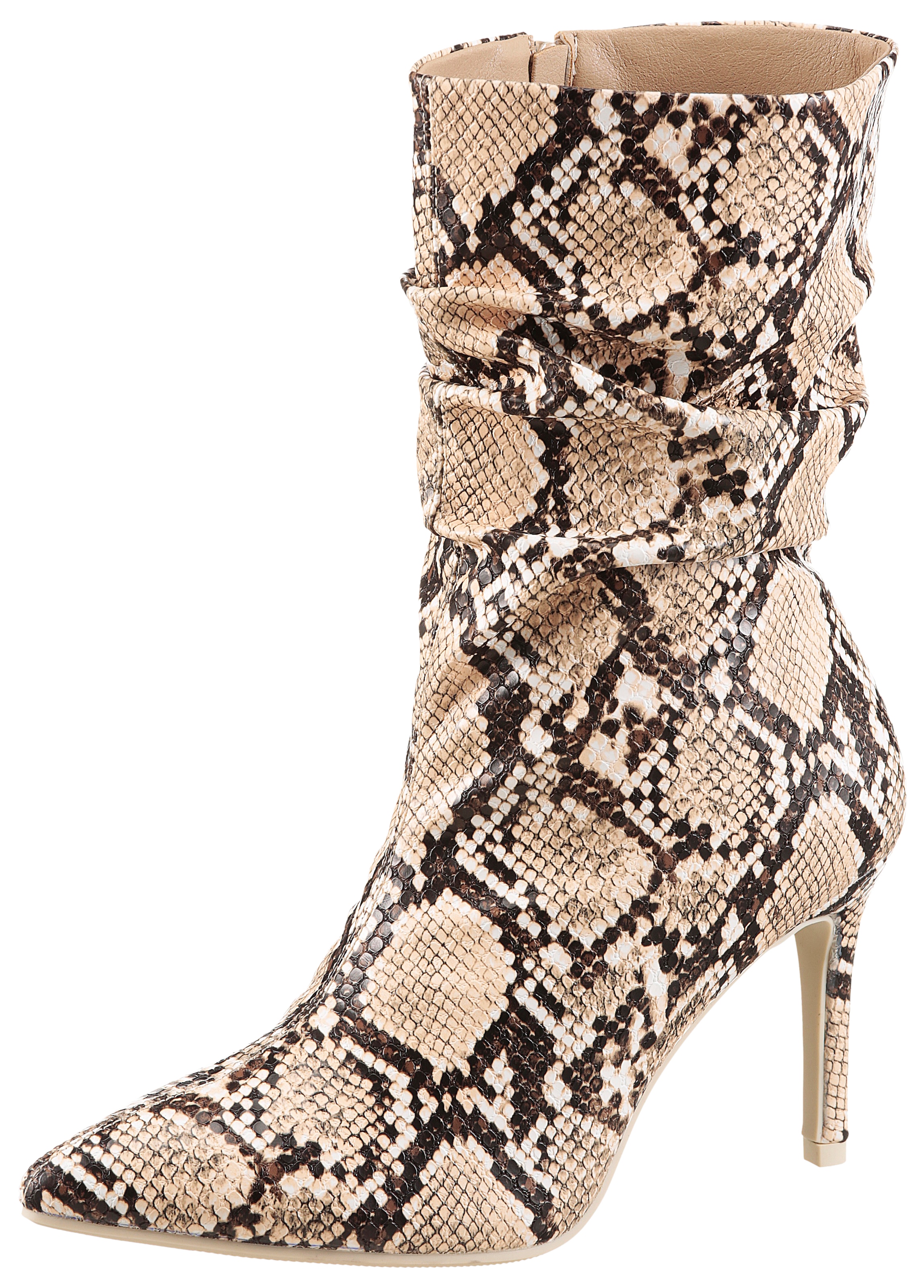 Image of Aniston SHOES Stiefelette mit Raffungen am slouchy Schaft
