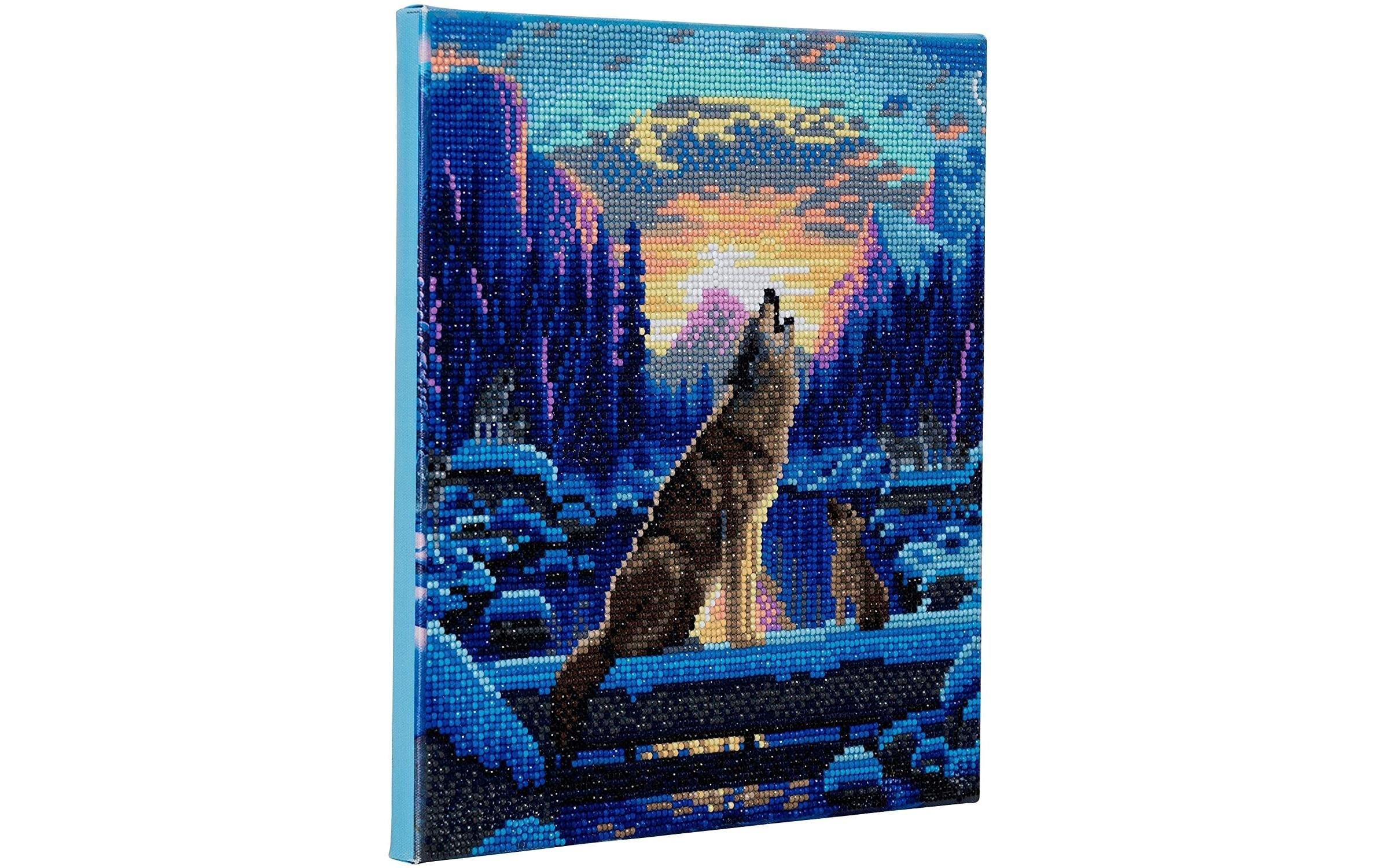 Kreativset »CRAFT Buddy Crystal Art Kit Howling Wolves 30 x 30 cm«, (11 tlg.)