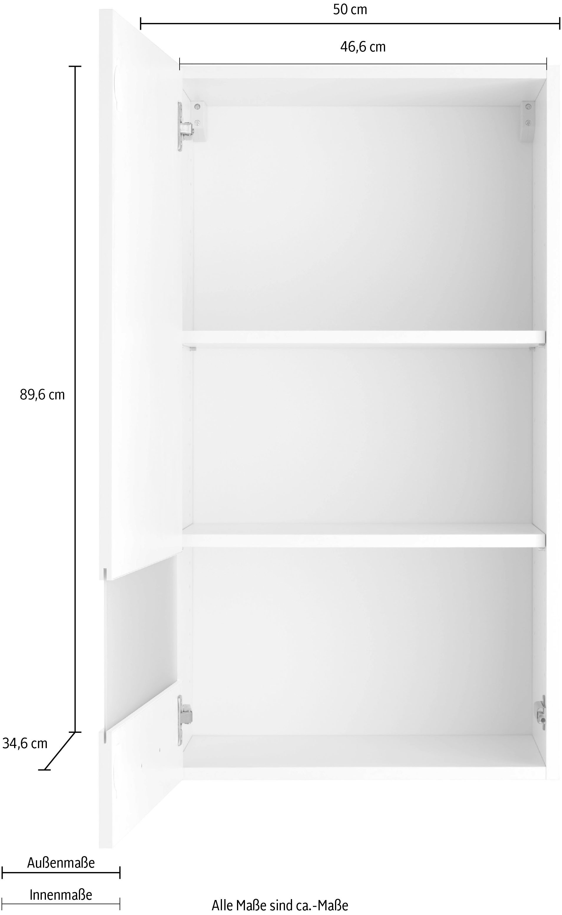 OPTIFIT Glashängeschrank »Roth« Breite 50 cm, 89,6 cm hoch