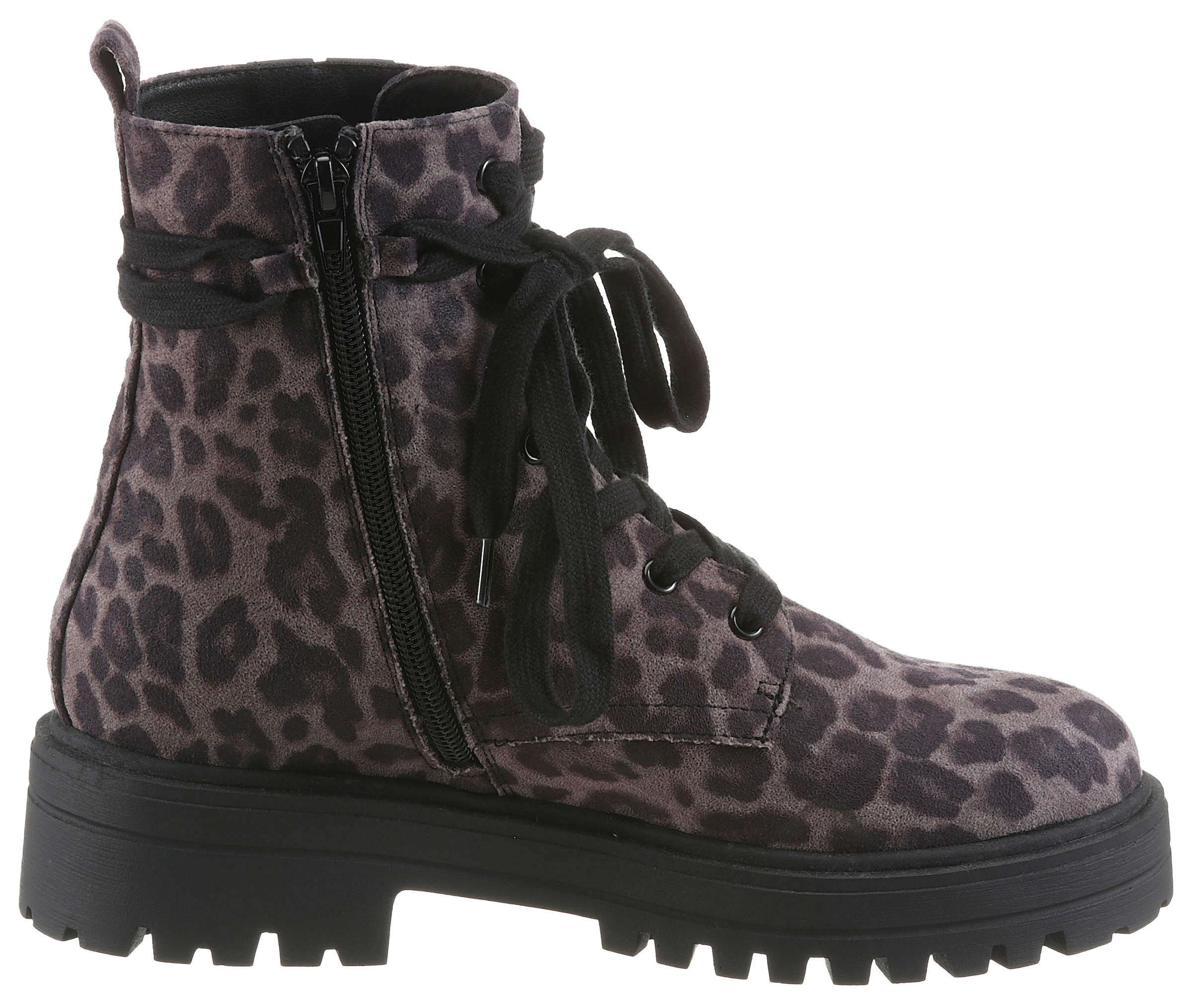 Aniston SHOES Bottines à lacets  bottines à fermeture éclair, imprimé animal - NOUVELLE COLLECTION