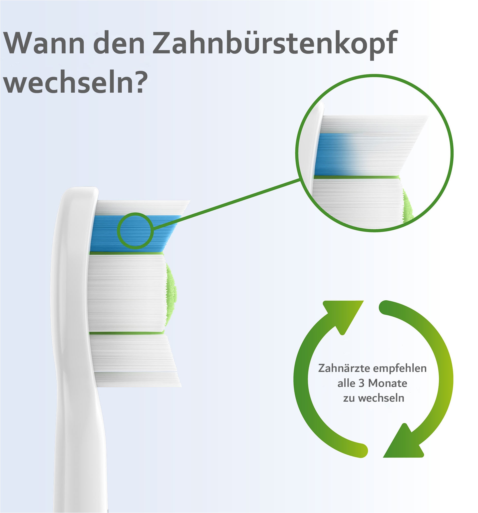 Philips Sonicare Aufsteckbürsten »Standard W2 Optimal White, Farbe weiss«, mit der Bürstenkopferkennung, Standardgrösse