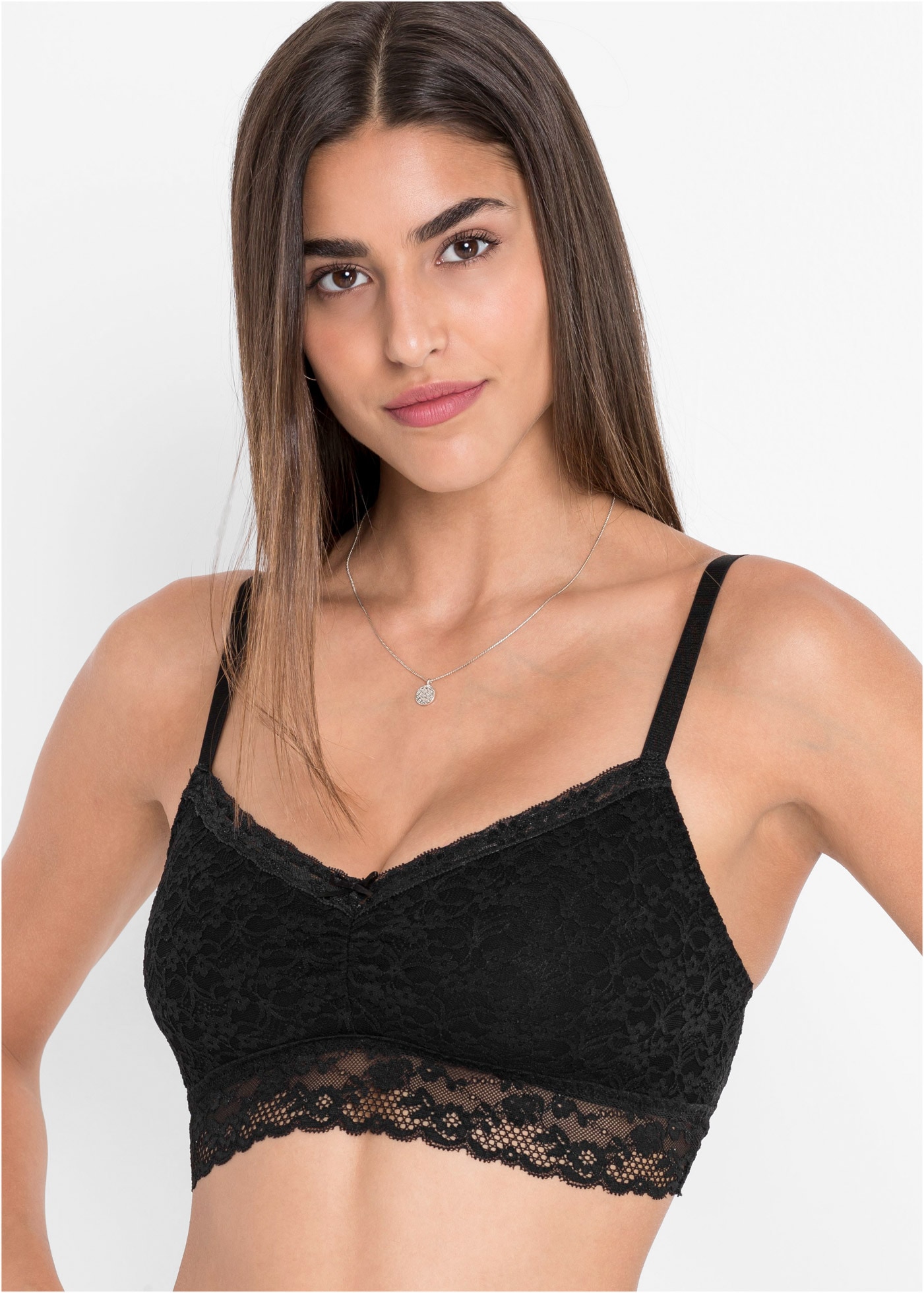 bonprix Bustier »Bustier mit weicher Spitze (2er Pack)«, 2 cuis Bustier mit weicher Spitze (2er Pack)